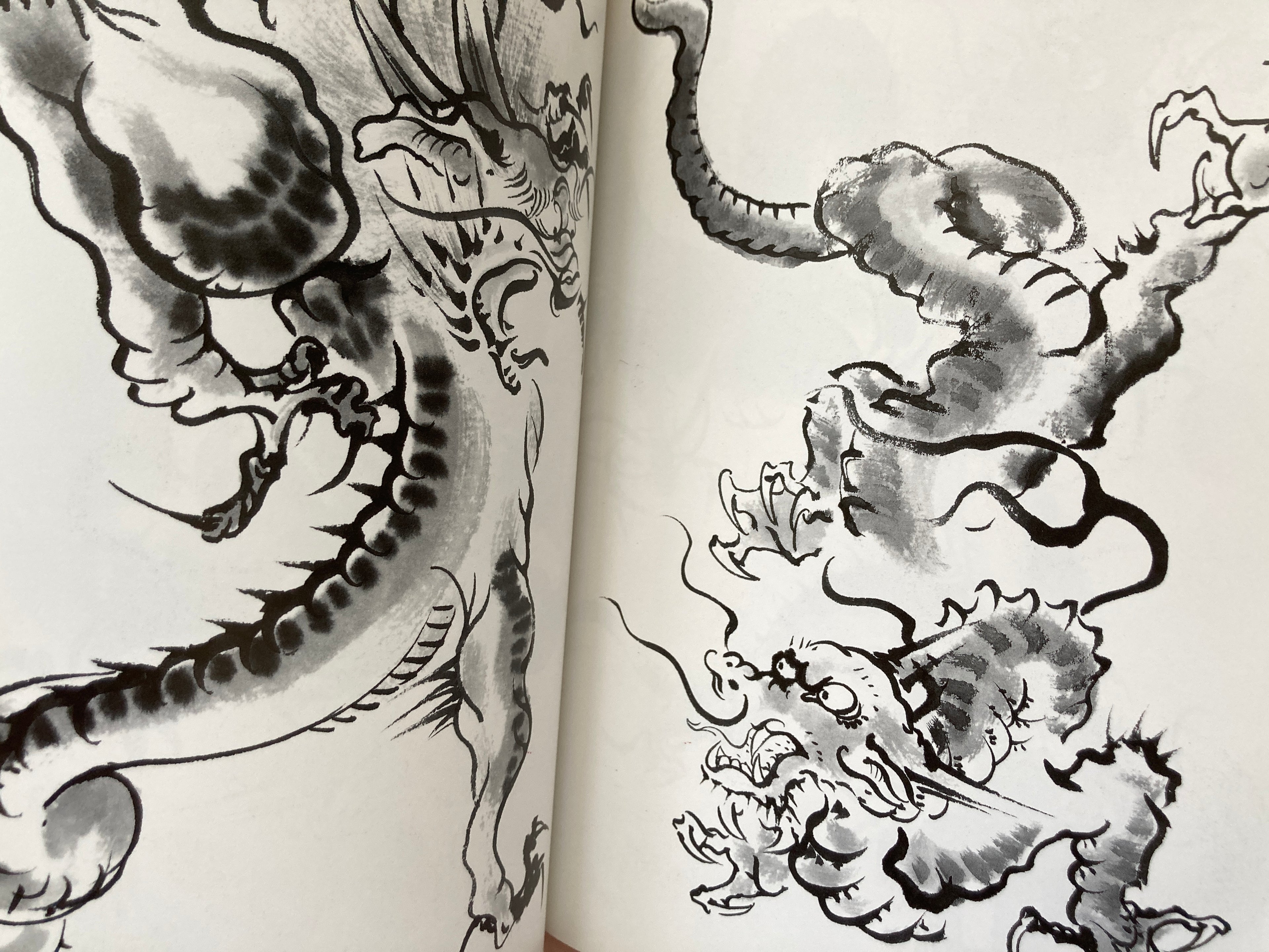 How to Draw Dragon in Wash Painting