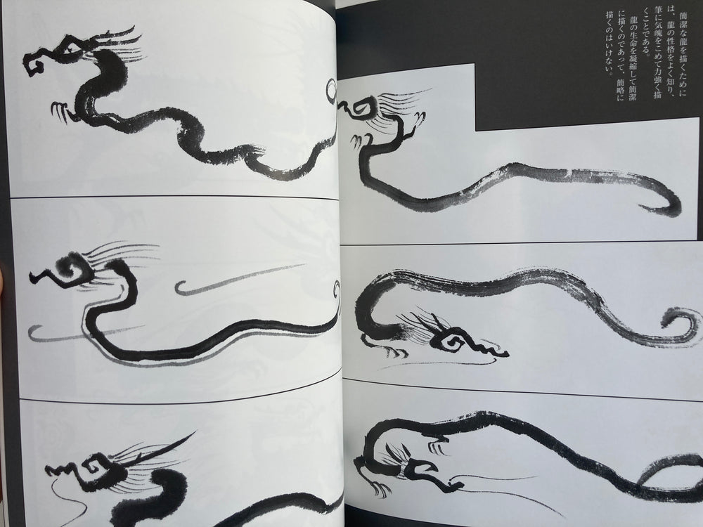 How to Draw Dragon in Ink-wash Painting by Yamada Gyokūn