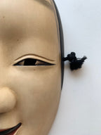 Ko Omote by Ryūgaku  / NOH MASK with Textile Bag and Paulownia box.