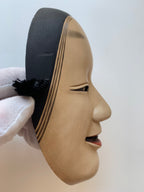 Ko Omote by Ryūgaku  / NOH MASK with Textile Bag and Paulownia box.