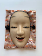 Ko Omote by Ryūgaku  / NOH MASK with Textile Bag and Paulownia box.