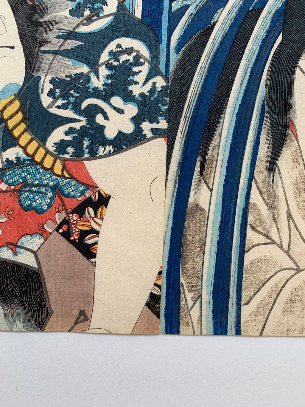 Hakone (diptych) / (Kunisada, 1852)