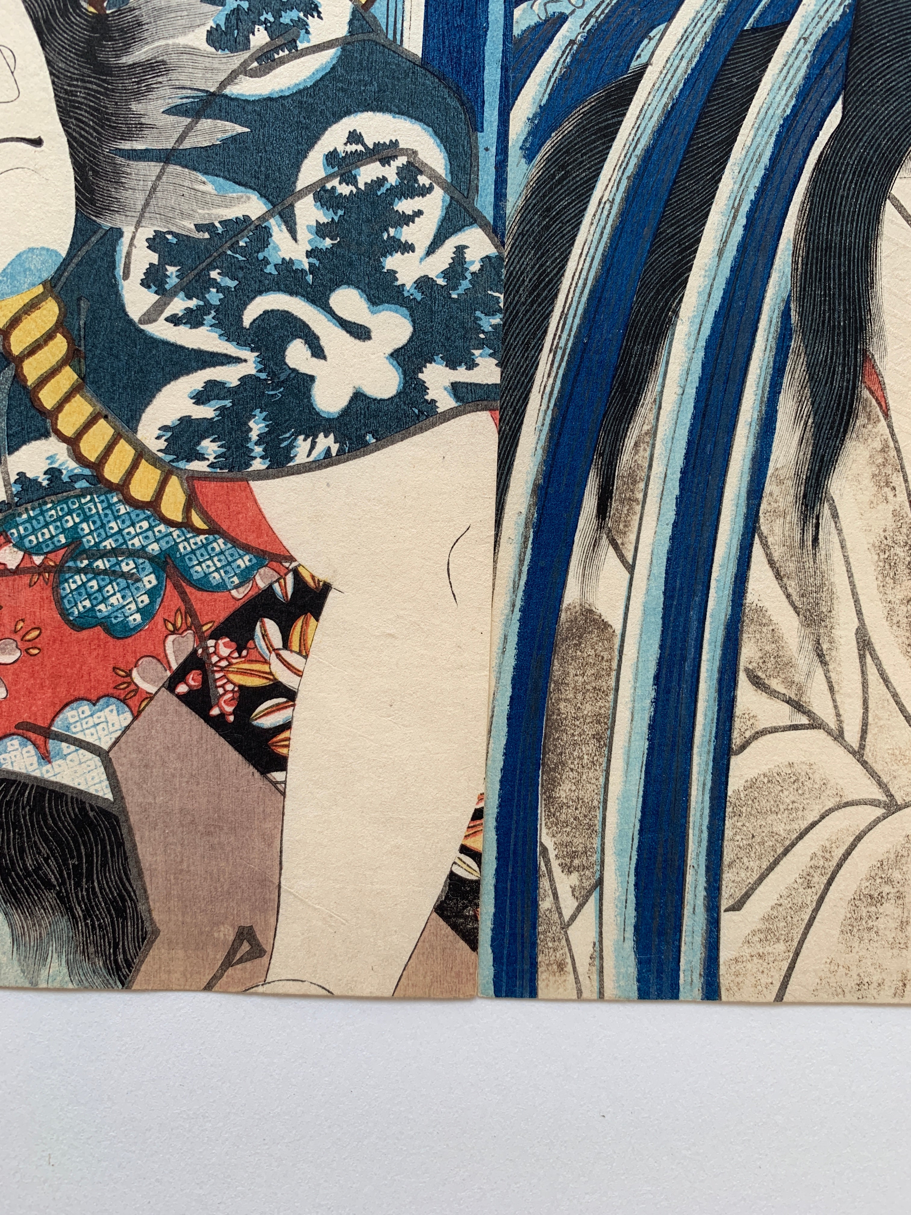 Hakone (diptych) / (Kunisada, 1852)