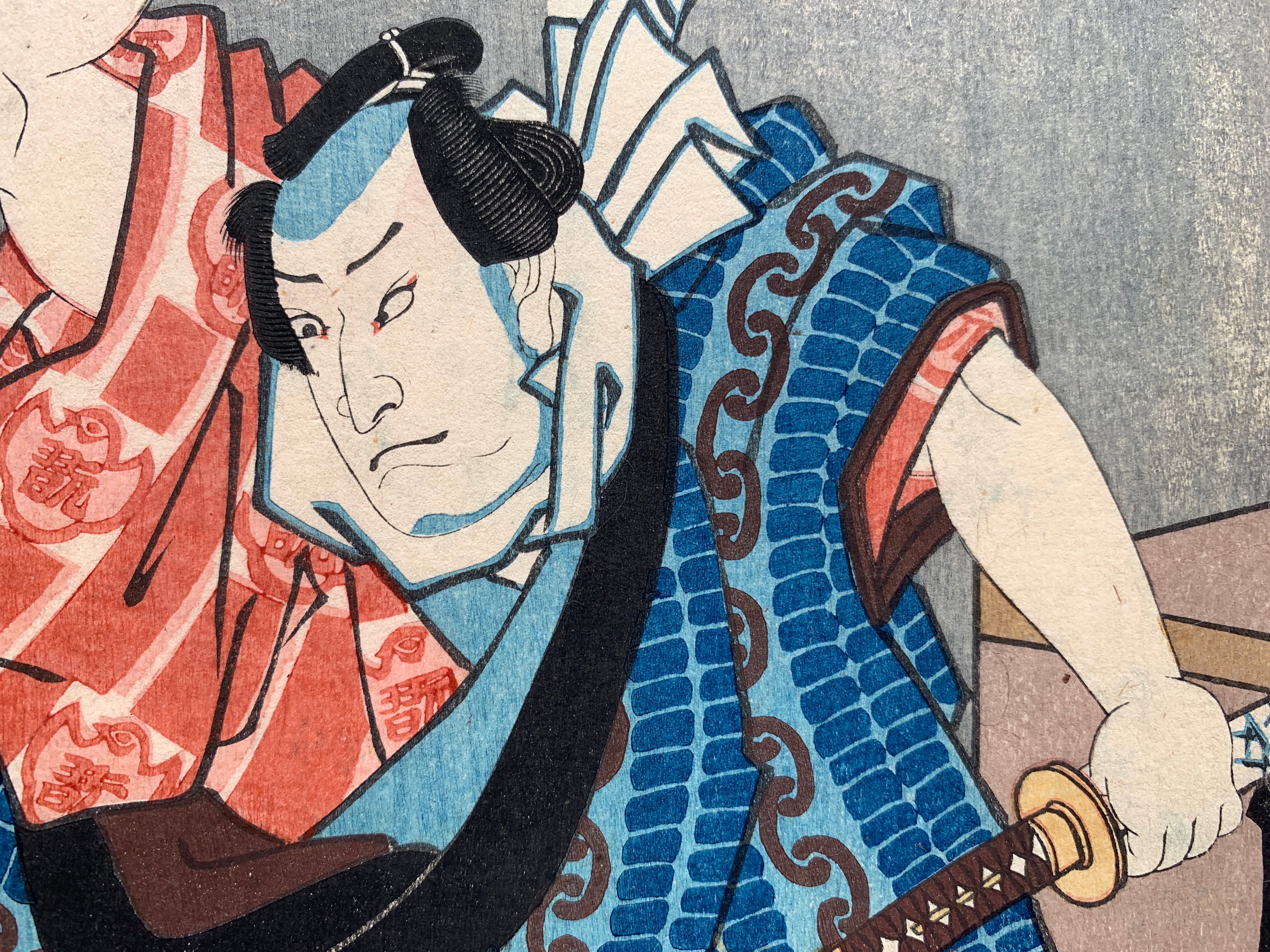 Honchomaru escaped from danger and moved to Osaka / (Kunisada, 1849)