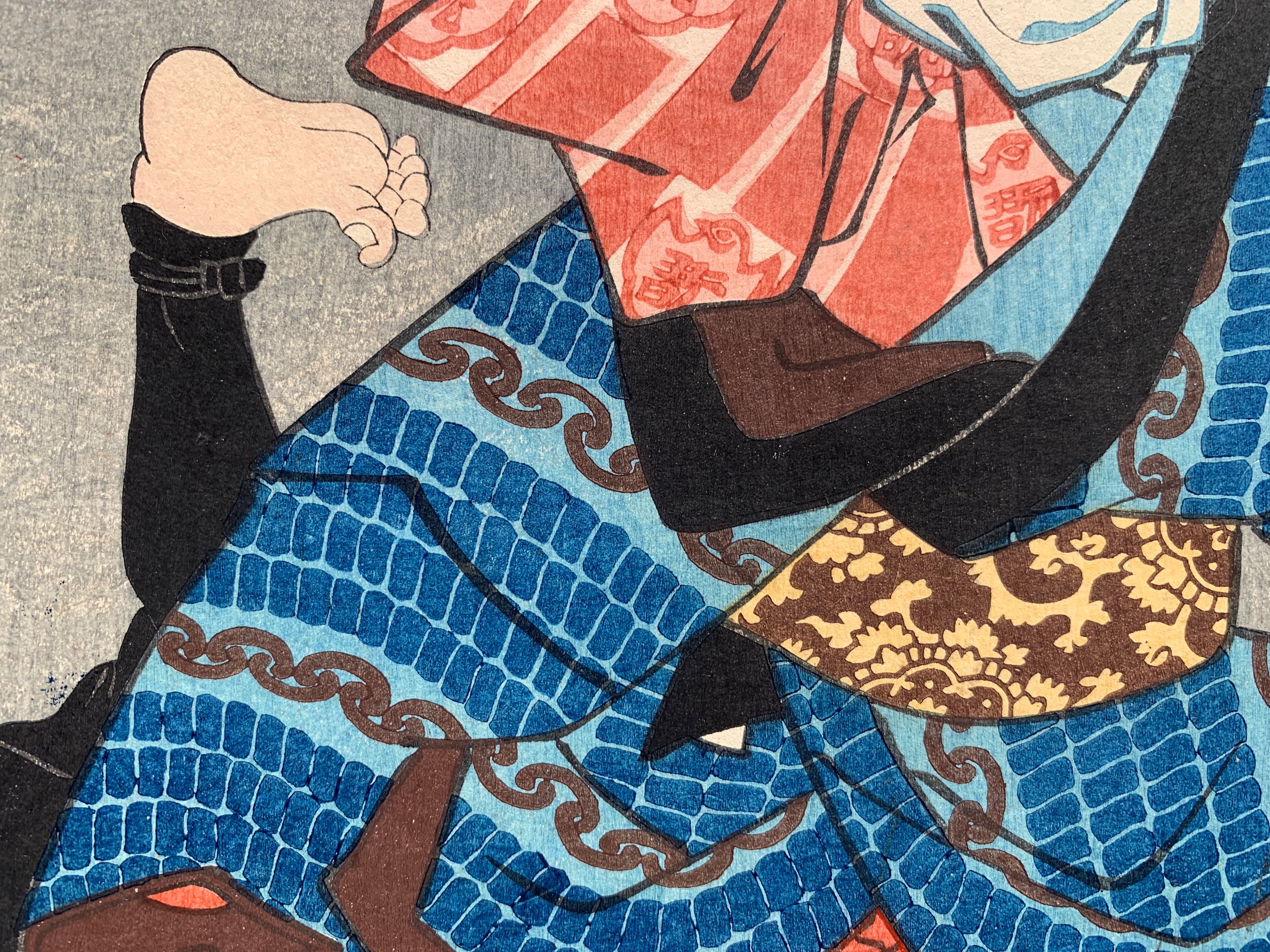 Honchomaru escaped from danger and moved to Osaka / (Kunisada, 1849)
