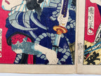 “Hachijō Sanji (left print) / Baikō (right print), (Kunichika, 1870)