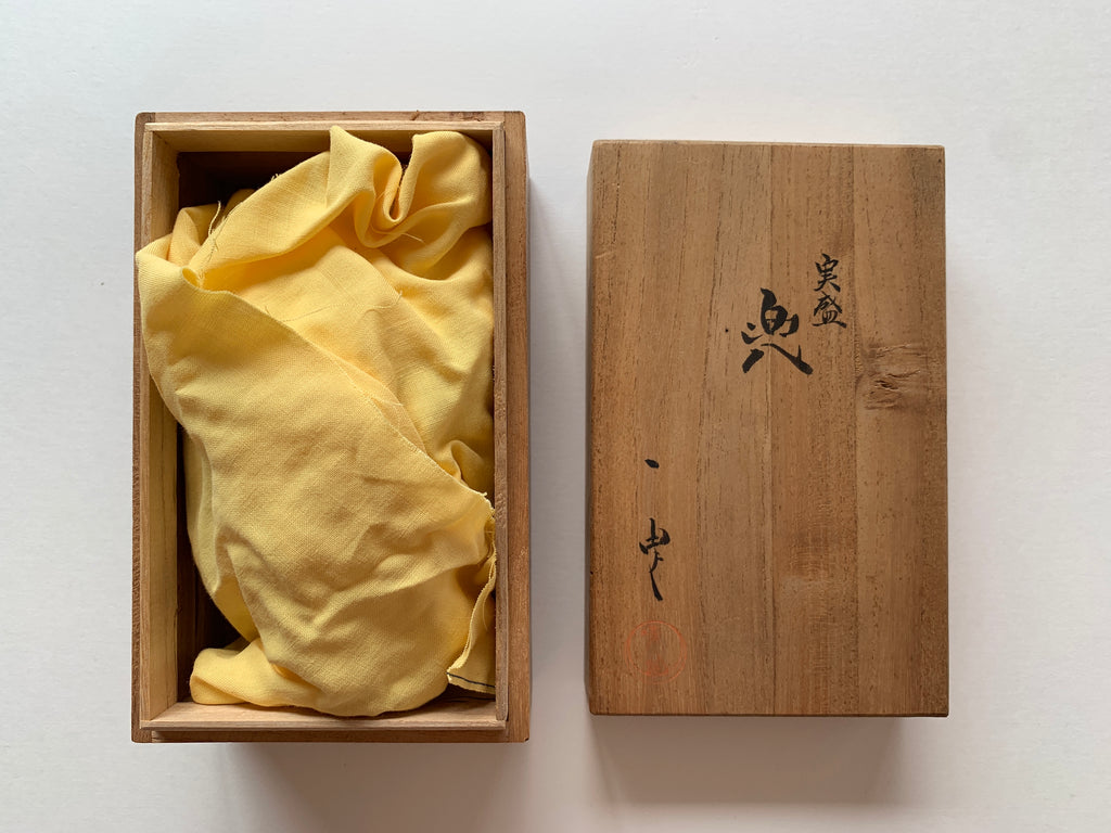 Miniature of Armor of Sanemori Saito (from the 12th century), one of the Sengoku Warlords.  By Icchu Kato, with paulownia box.