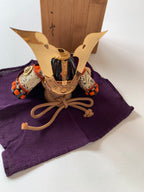 Miniature of Armor of Sanemori Saito (from the 12th century), one of the Sengoku Warlords.  By Icchu Kato, with paulownia box.