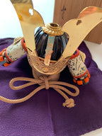 Miniature of Armor of Sanemori Saito (from the 12th century), one of the Sengoku Warlords.  By Icchu Kato, with paulownia box.