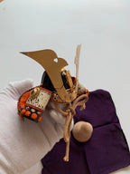 Miniature of Armor of Sanemori Saito (from the 12th century), one of the Sengoku Warlords.  By Icchu Kato, with paulownia box.