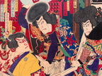 Triptych: “Yoshiysune Senbon-zakura” (Kunichika, 1882)