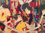 Triptych: “Yoshiysune Senbon-zakura” (Kunichika, 1882)