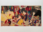 Triptych: “Yoshiysune Senbon-zakura” (Kunichika, 1882)