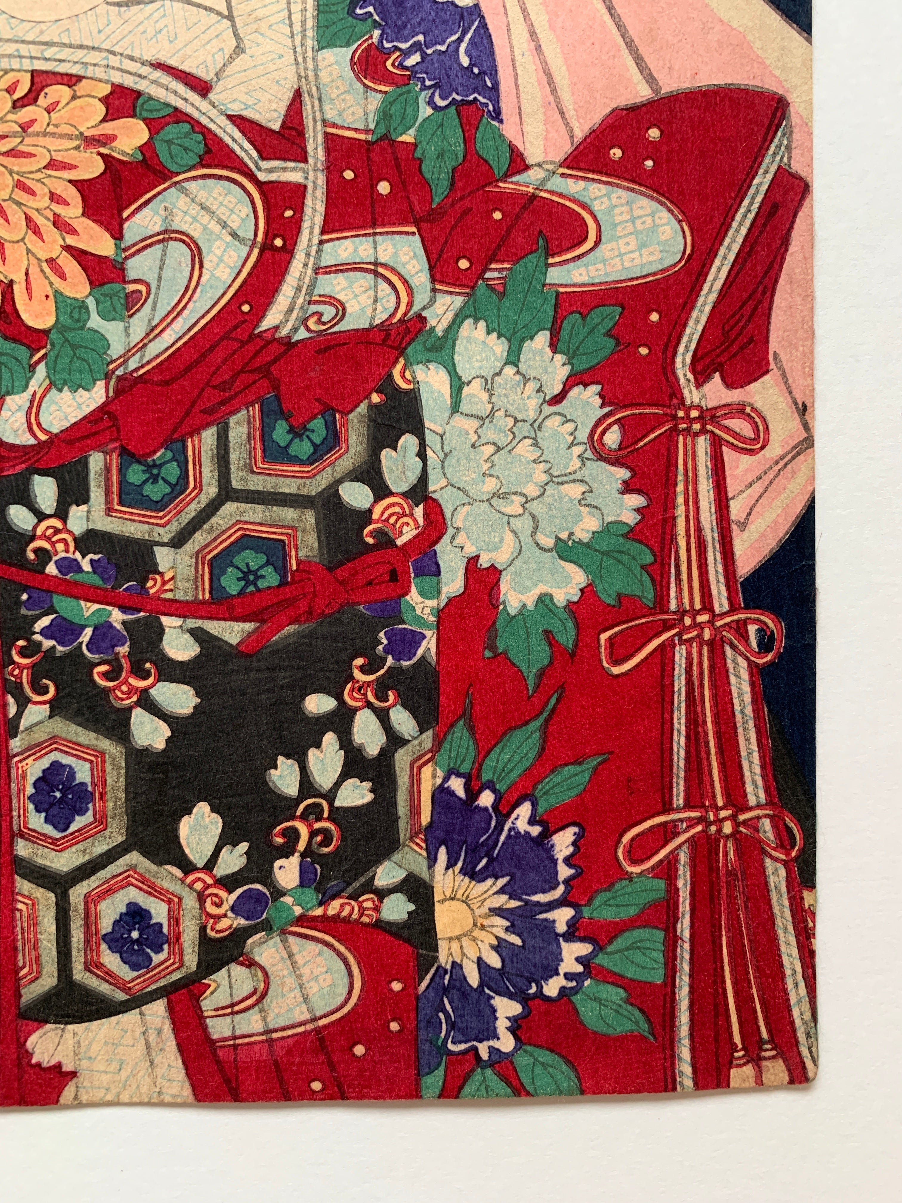 Triptych: “Imoseyama Onna Teikin” (Kunichika, 1883)