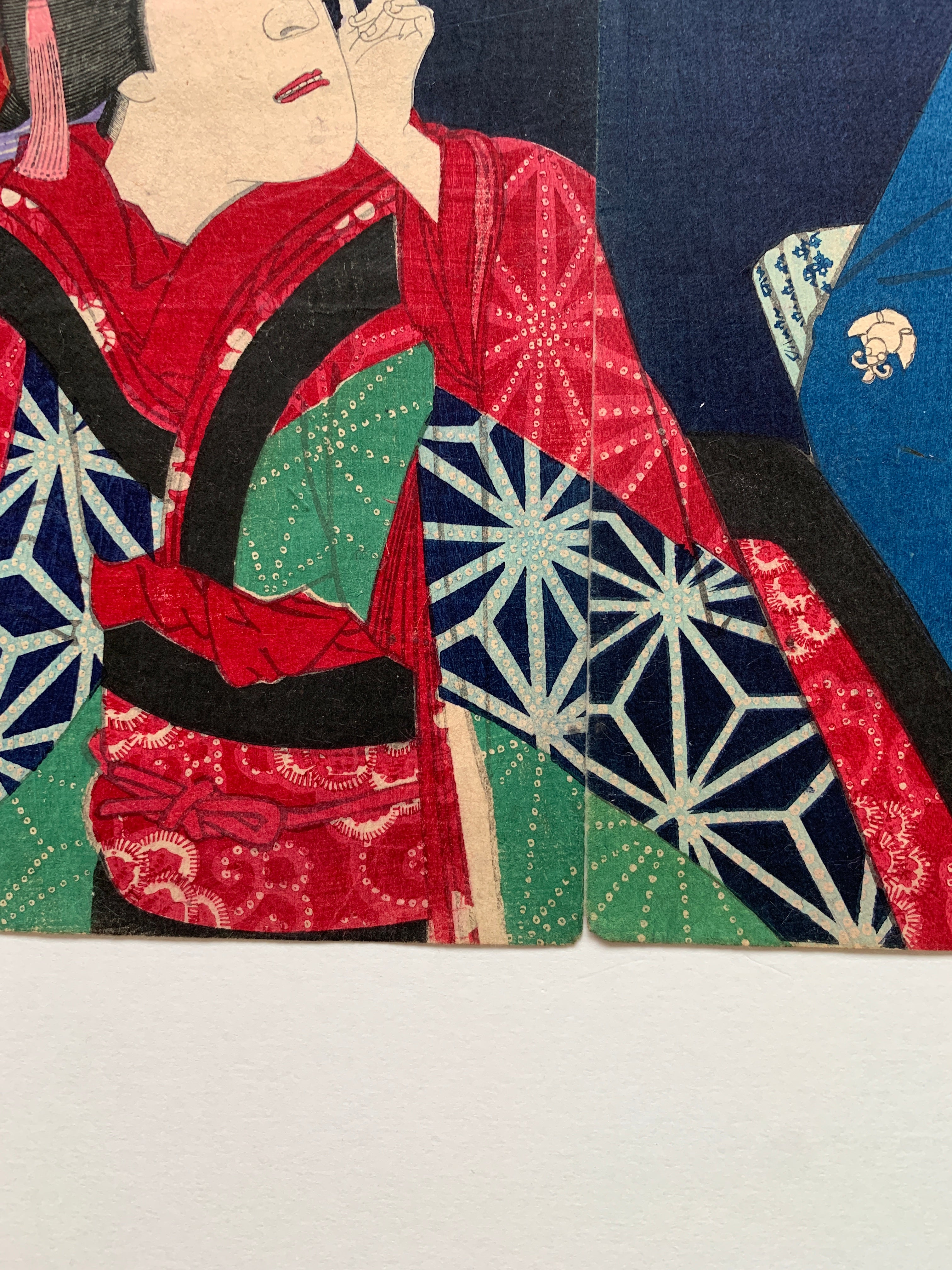 Triptych: “Imoseyama Onna Teikin” (Kunichika, 1883)