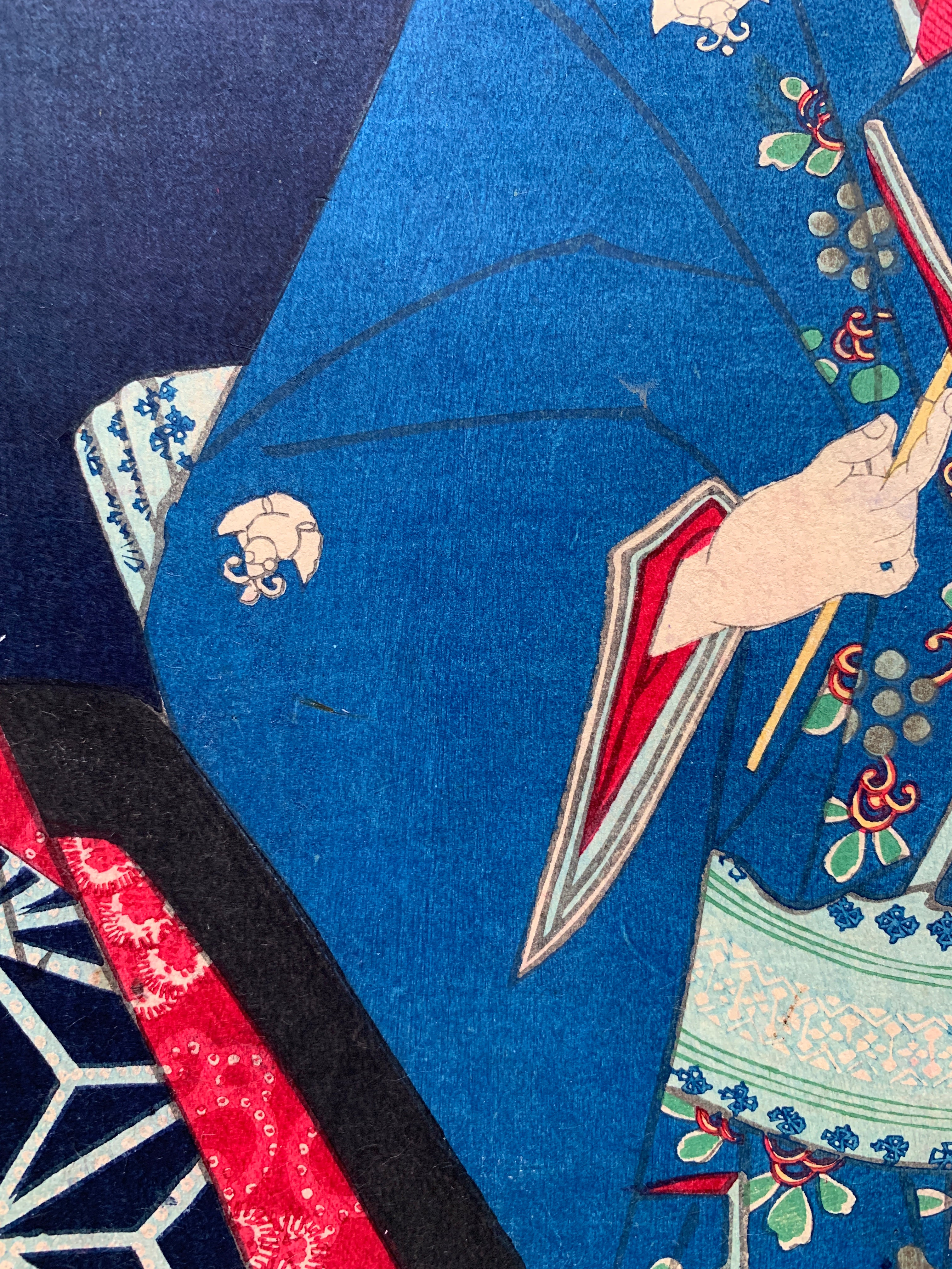 Triptych: “Imoseyama Onna Teikin” (Kunichika, 1883)