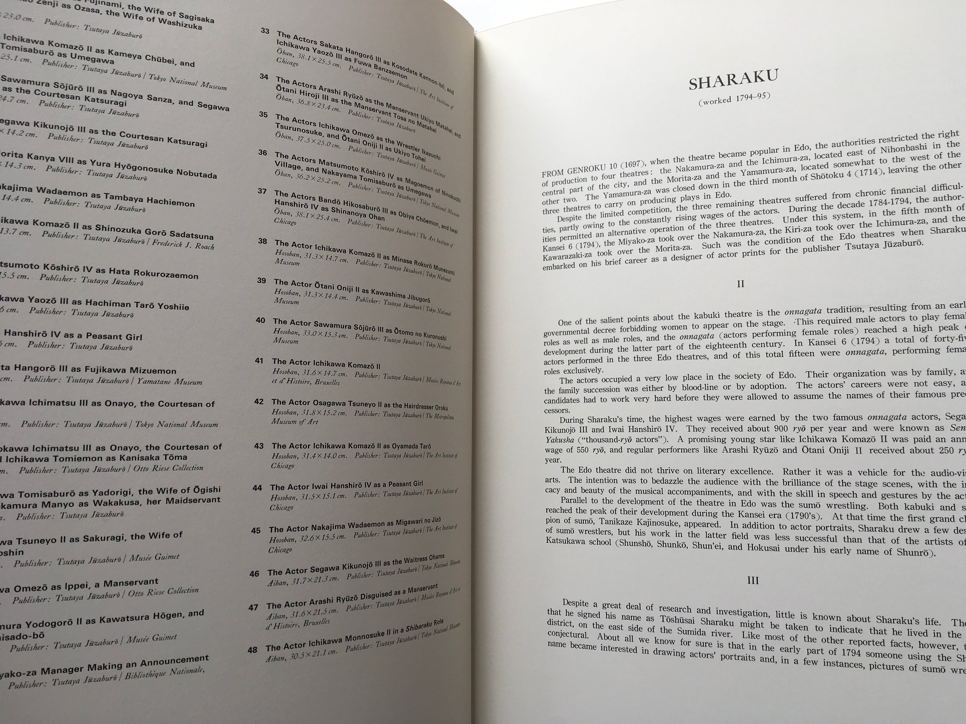 SHARAKU - Complete Collection Ukiyo-e Print 4 Shueisha Edition