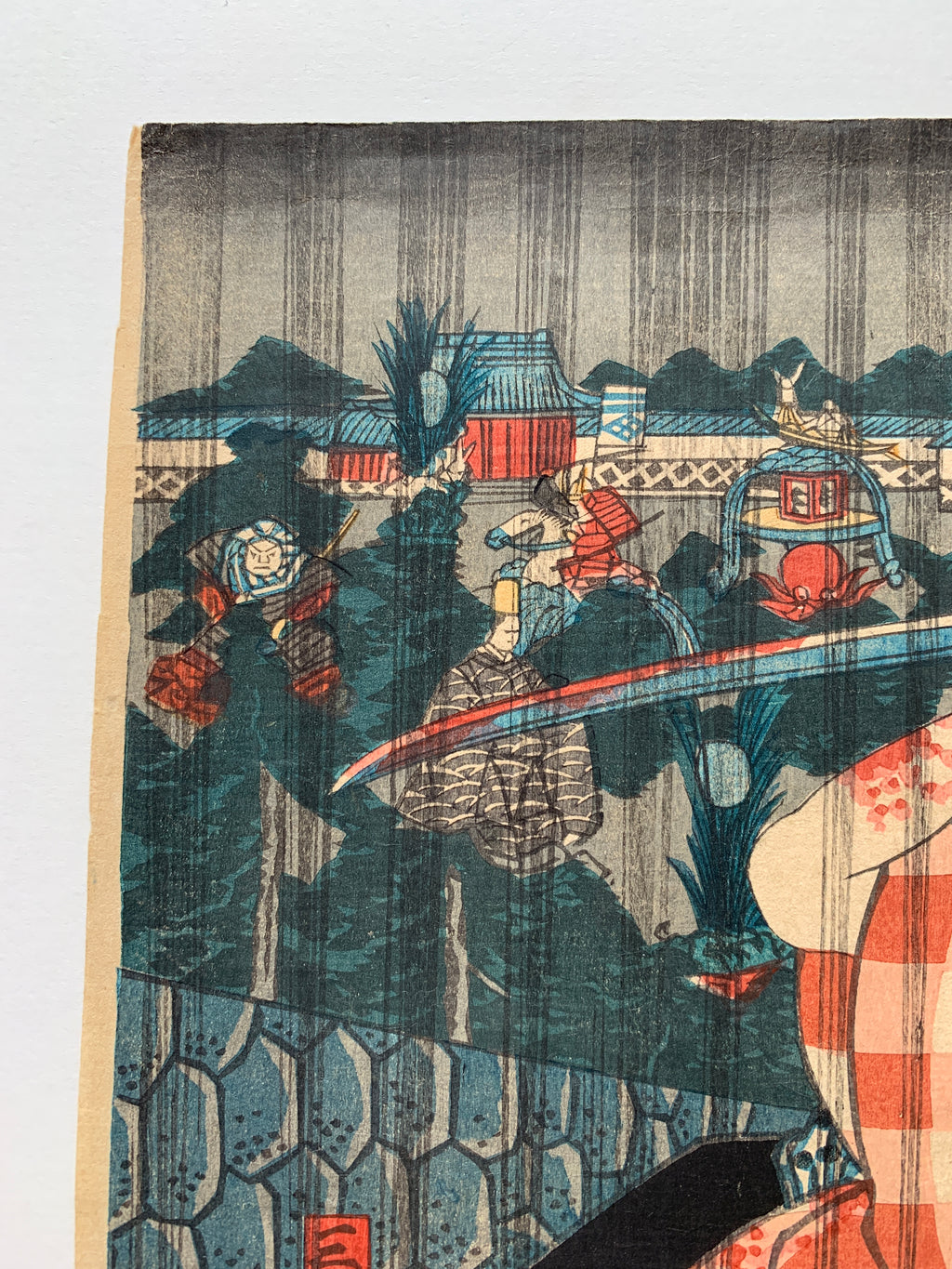 Seki Sanjûrô III as Mikawaya no Giheiji no Obaa and Bandô Shûka I as Danshichi Okaji (Kuniyoshi, 1852)