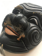 Hand carved wooden Noh Mask "OKINA" (old man)