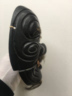 Hand carved wooden Noh Mask "OKINA" (old man)