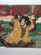 Ukiyo-e Woodblock Print / (Triptyc by Kunichika, 1885)