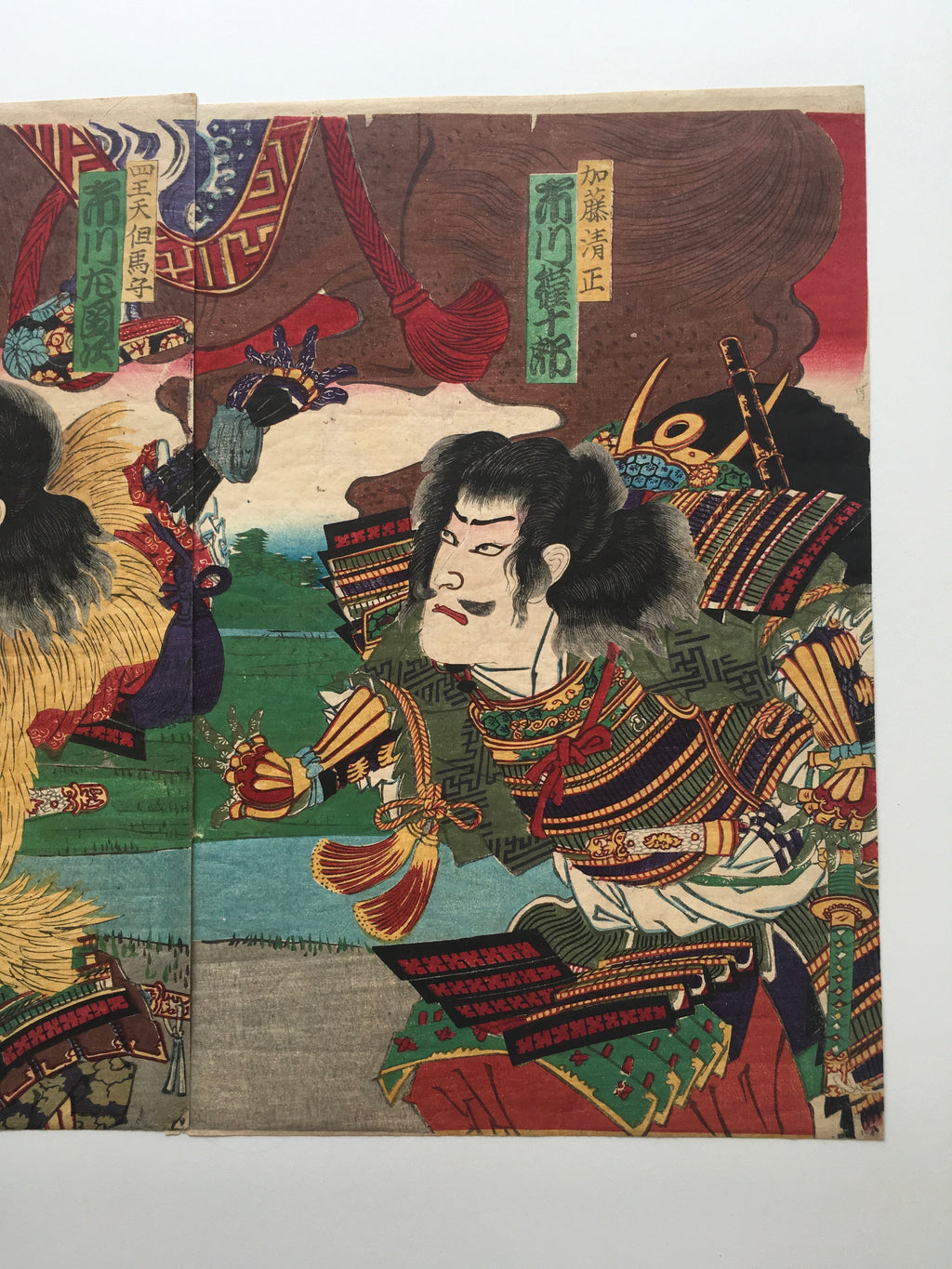 Ukiyo-e Woodblock Print / (Triptyc by Kunichika, 1885)