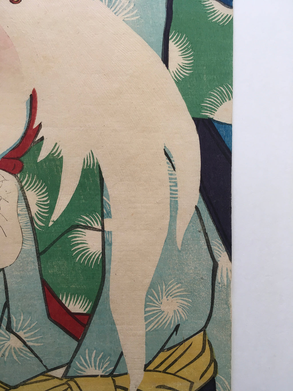 The Syllable Ho: Actor Nakamura Shikan IV as a Lion in Peonies at the Stone Bridge (Botan ni Shakkyô), from the series Alphabet Proverbs for Actors (Haiyû iroha tatoe) (Kunichika, 1867)