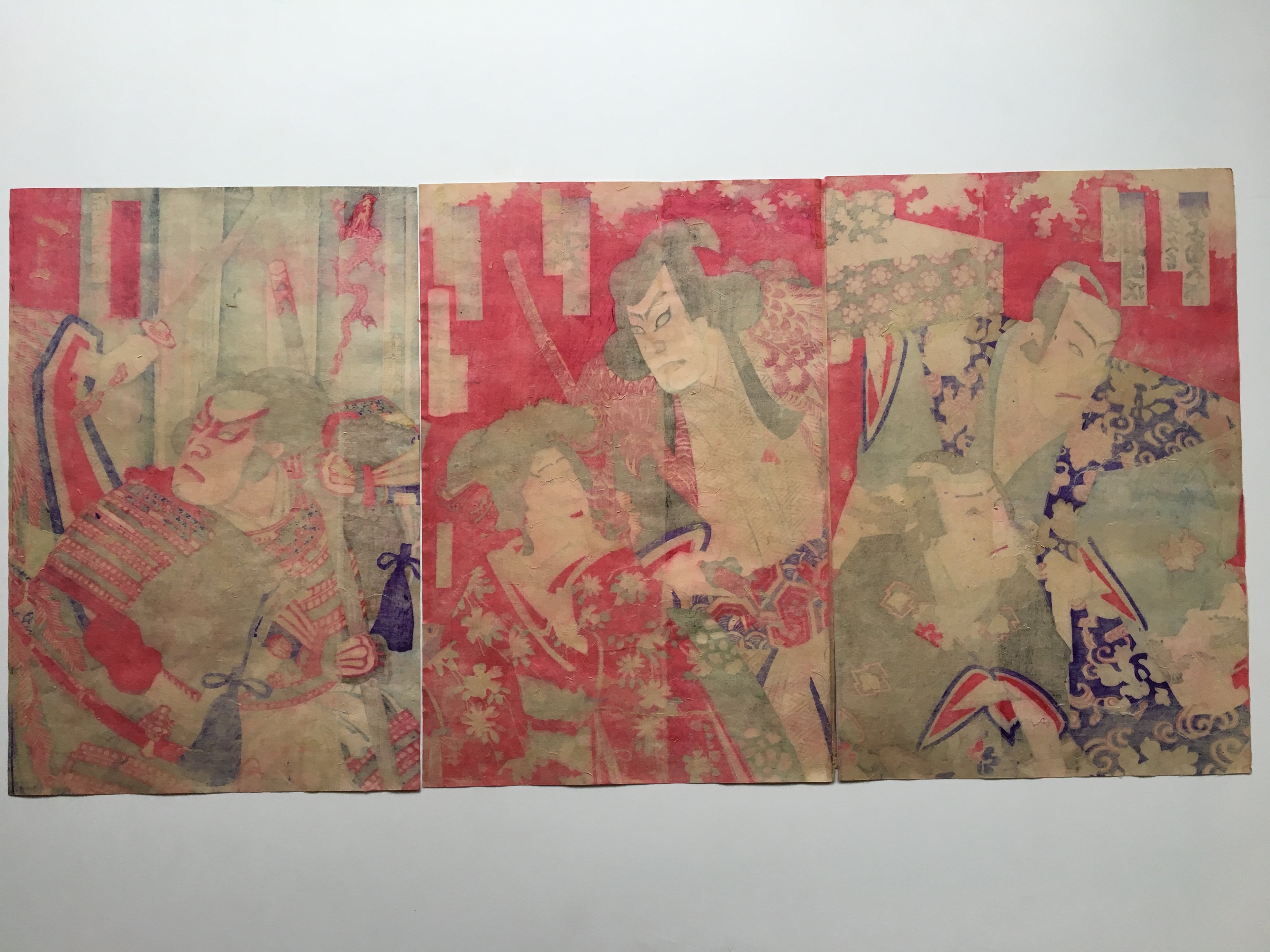 Triptych (3 Prints) “Gion Sairei Shinkouki” (Kunichika, 1883)