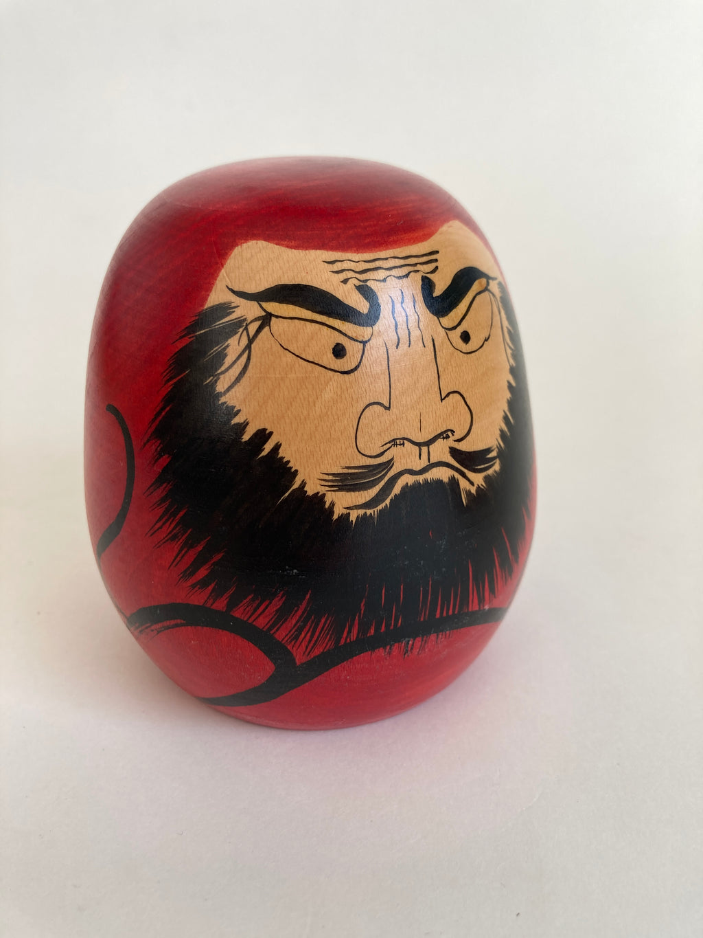 Special Traditional Kokeshi Daruma by Tadao Sato (Size 9,5 cm / 3.7 in)