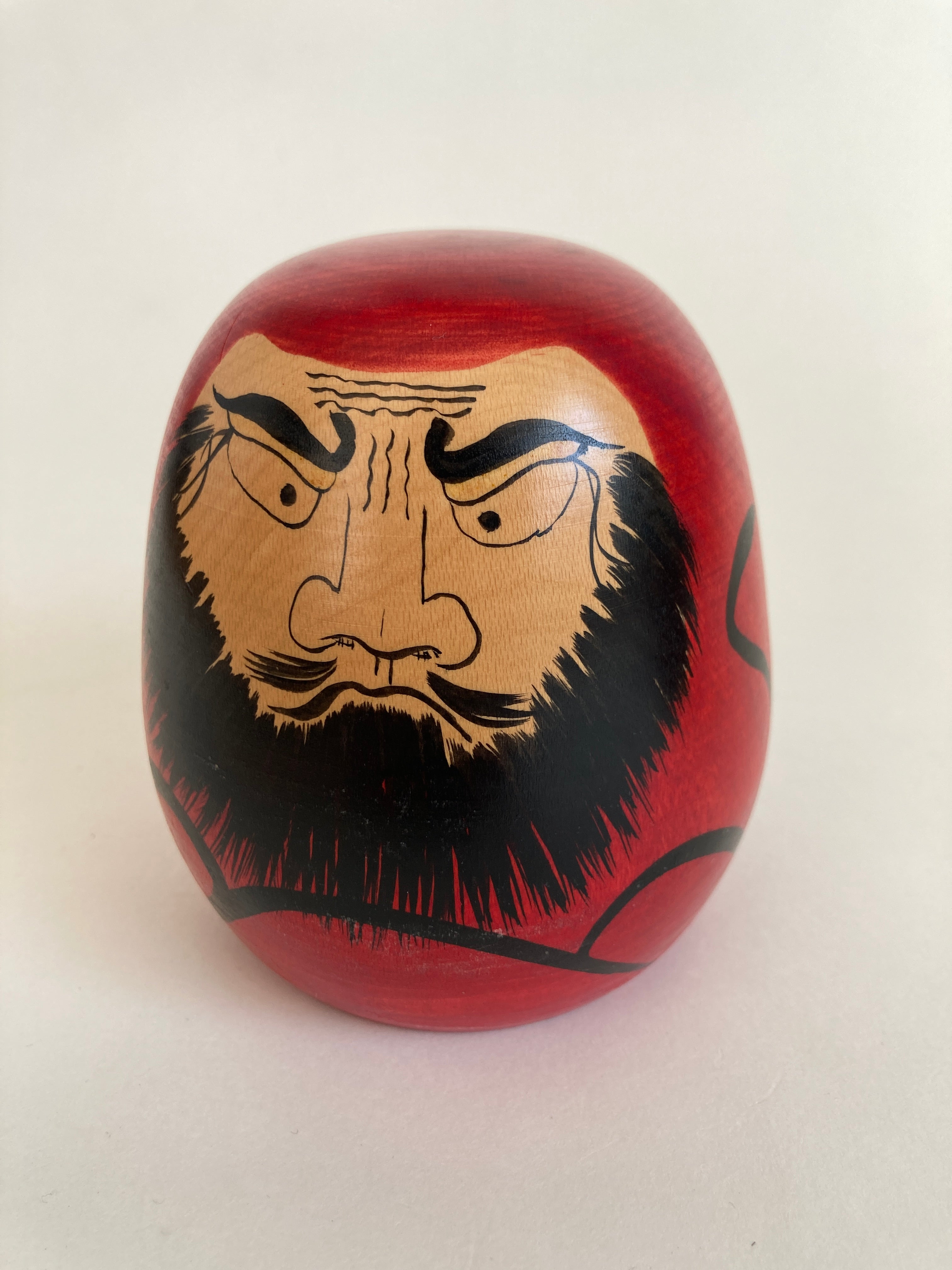 Special Traditional Kokeshi Daruma by Tadao Sato (Size 9,5 cm / 3.7 in)
