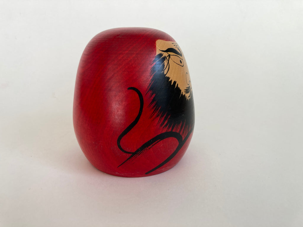 Special Traditional Kokeshi Daruma by Tadao Sato (Size 9,5 cm / 3.7 in)