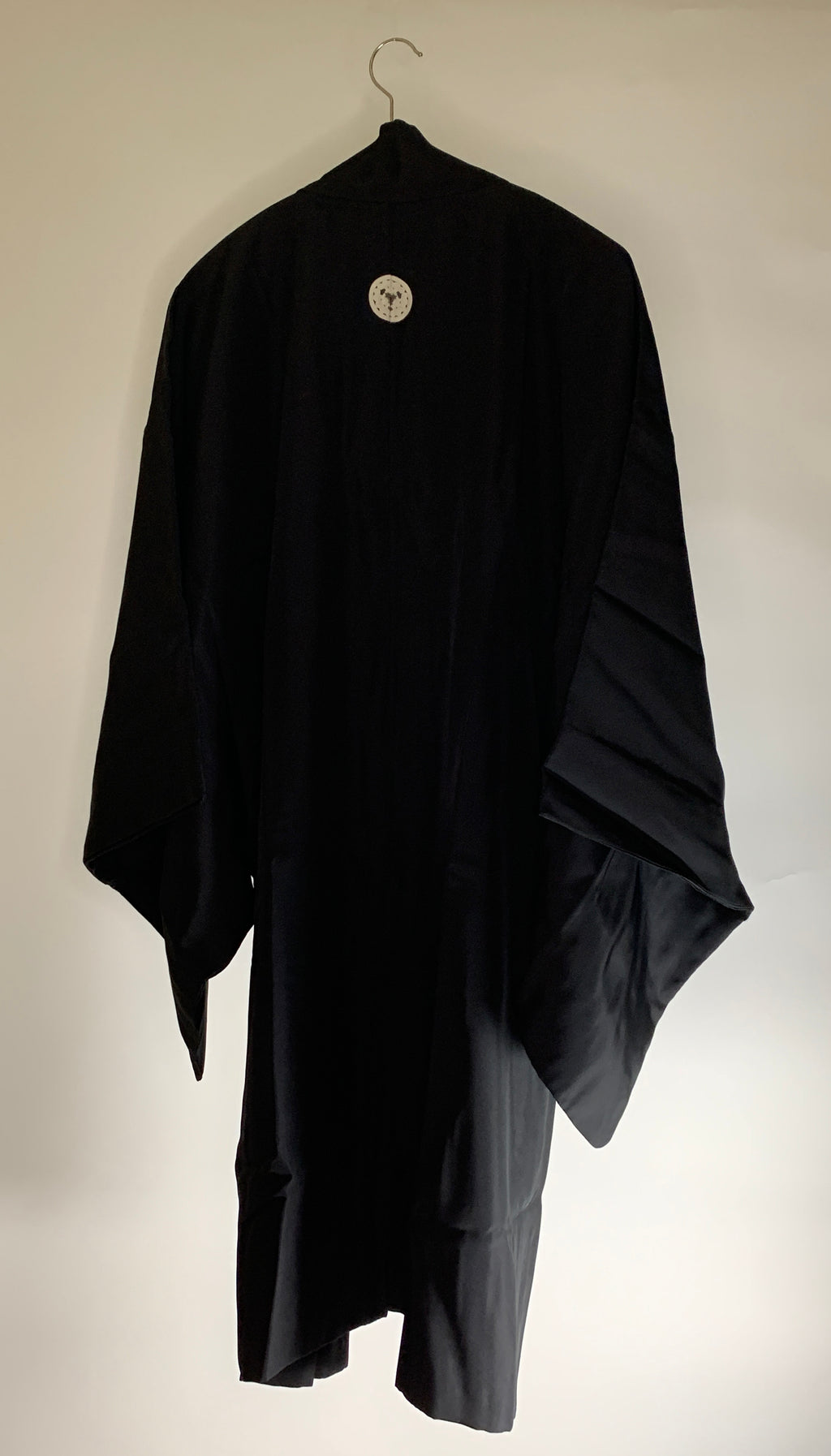 Vintage Black Fuji Silk Haori Kimono