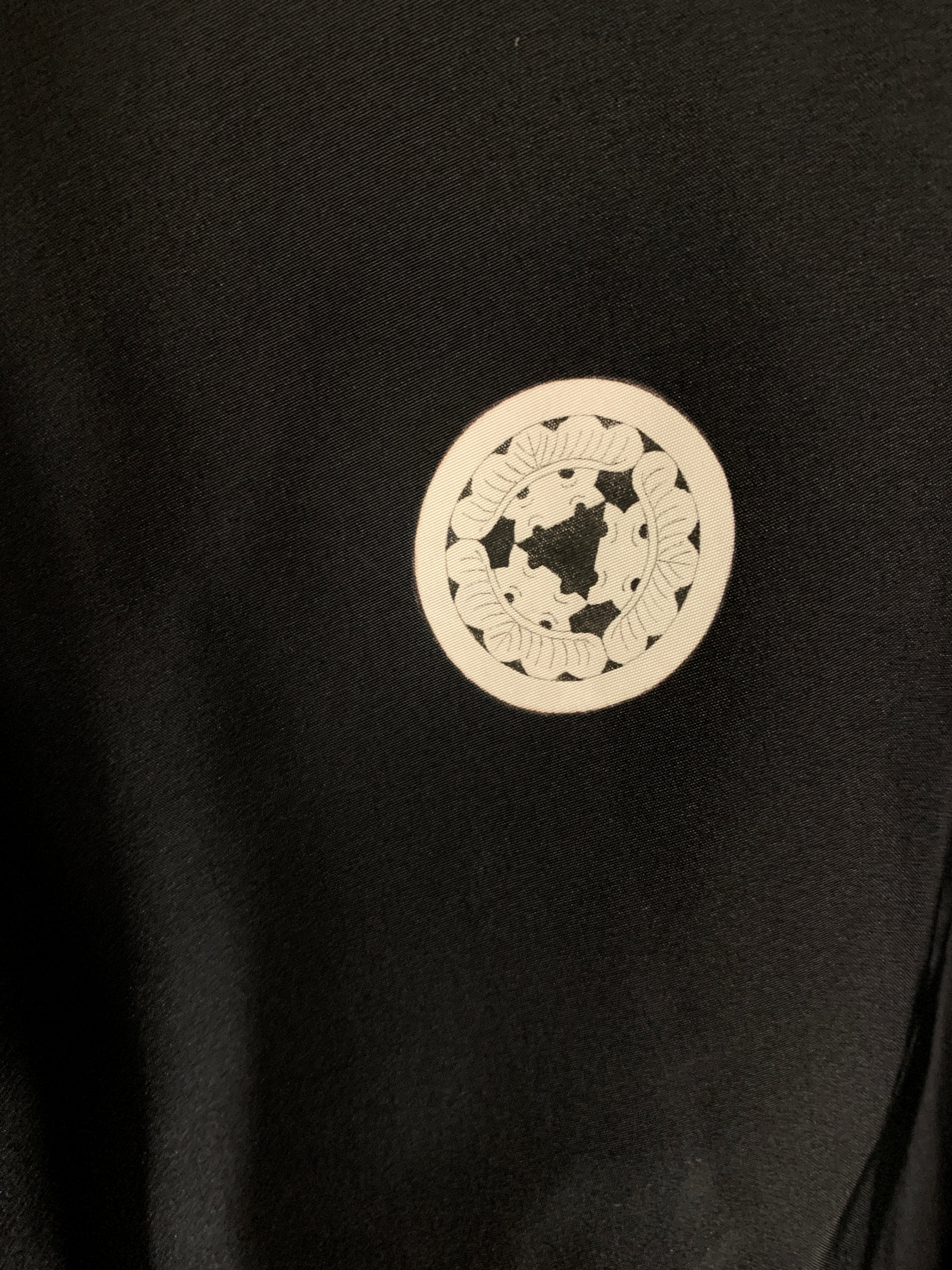 Vintage Black Fuji Silk Haori Kimono