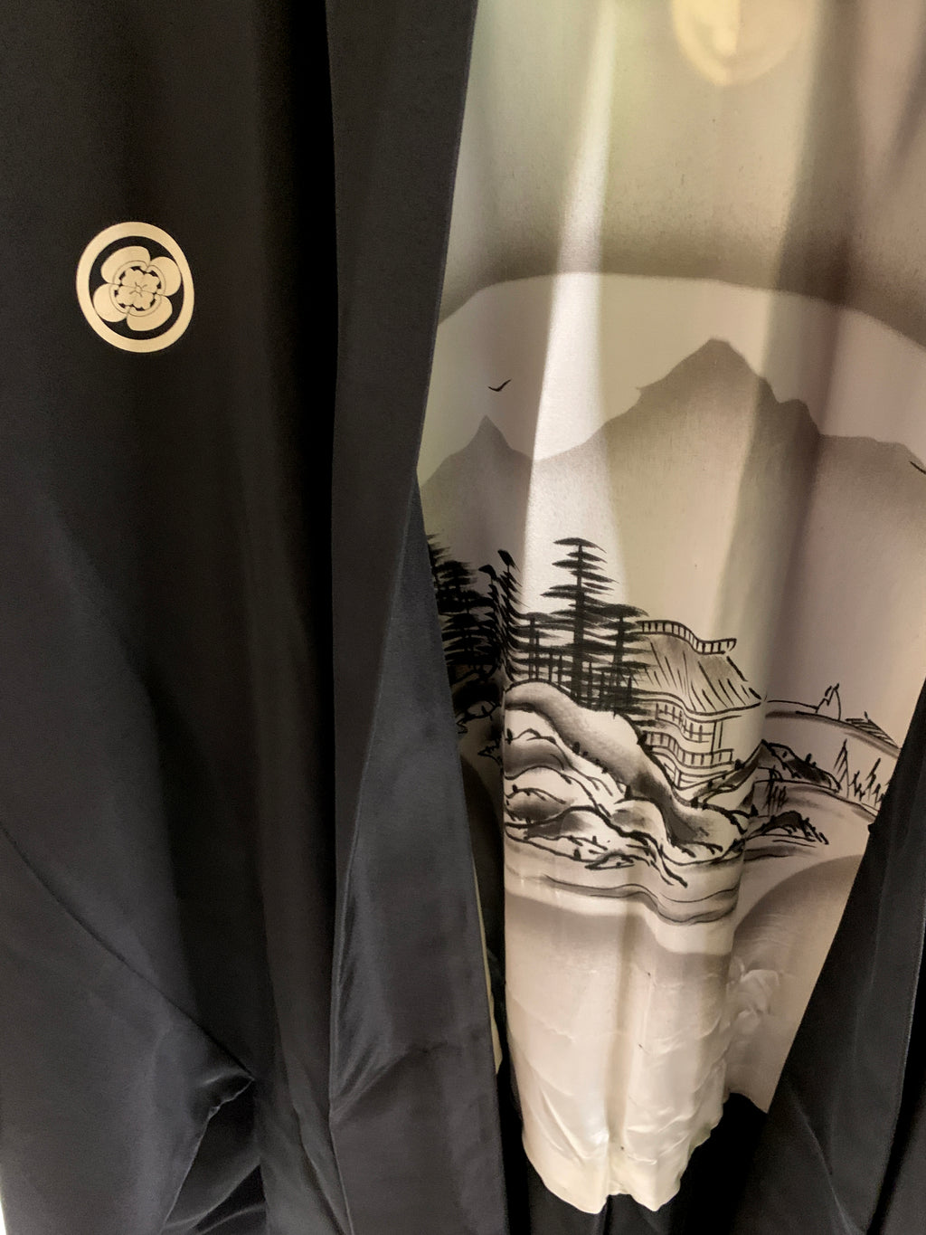 Vintage Black Silk Haori Kimono