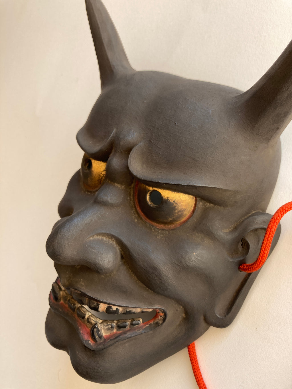 HANNYA by “Arakou”. (Carved in wood, with Pawlonia Box, Silk Bag and Handwritten Certificated).