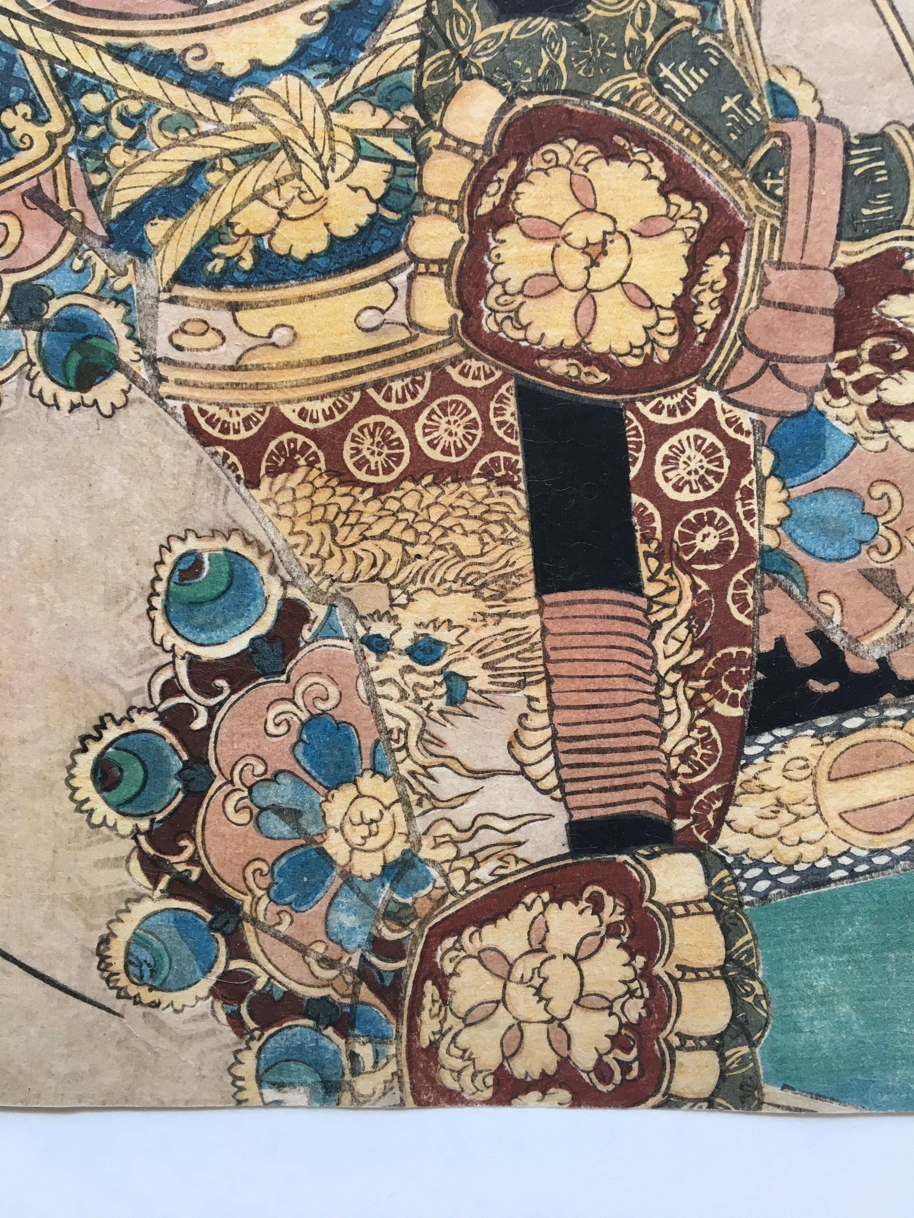 Actor Suketakaya Takasuke III (Sawamura Chôjûrô V) as Satomi Yoshizane. (Kunisada II, 1852)