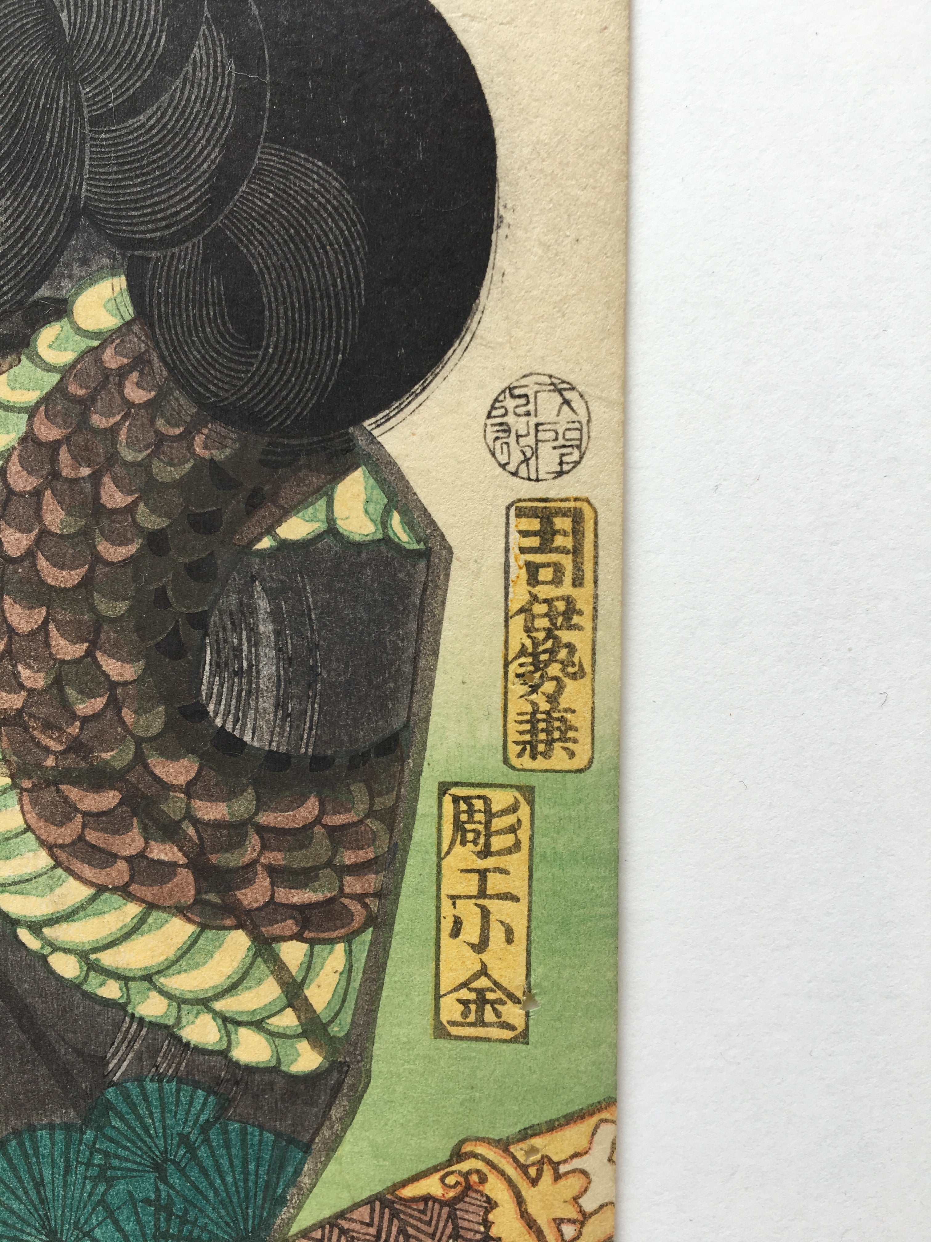 Modern Version of Outlaws of the Marsh / Omatsu the Demon interpreted by Shuika Bandou (Utagawa Kunisada (Toyokuni III), 1862)