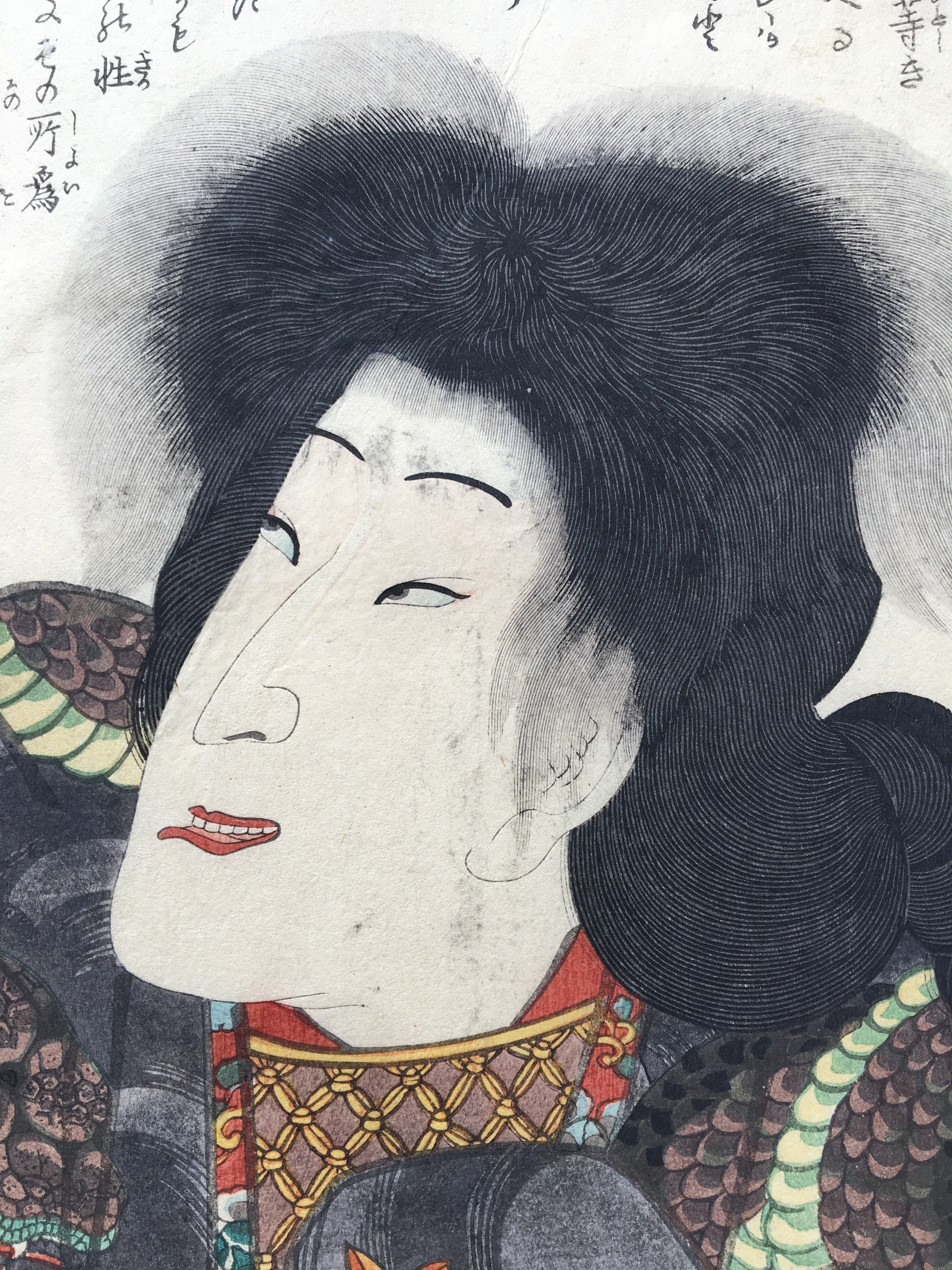 Modern Version of Outlaws of the Marsh / Omatsu the Demon interpreted by Shuika Bandou (Utagawa Kunisada (Toyokuni III), 1862)