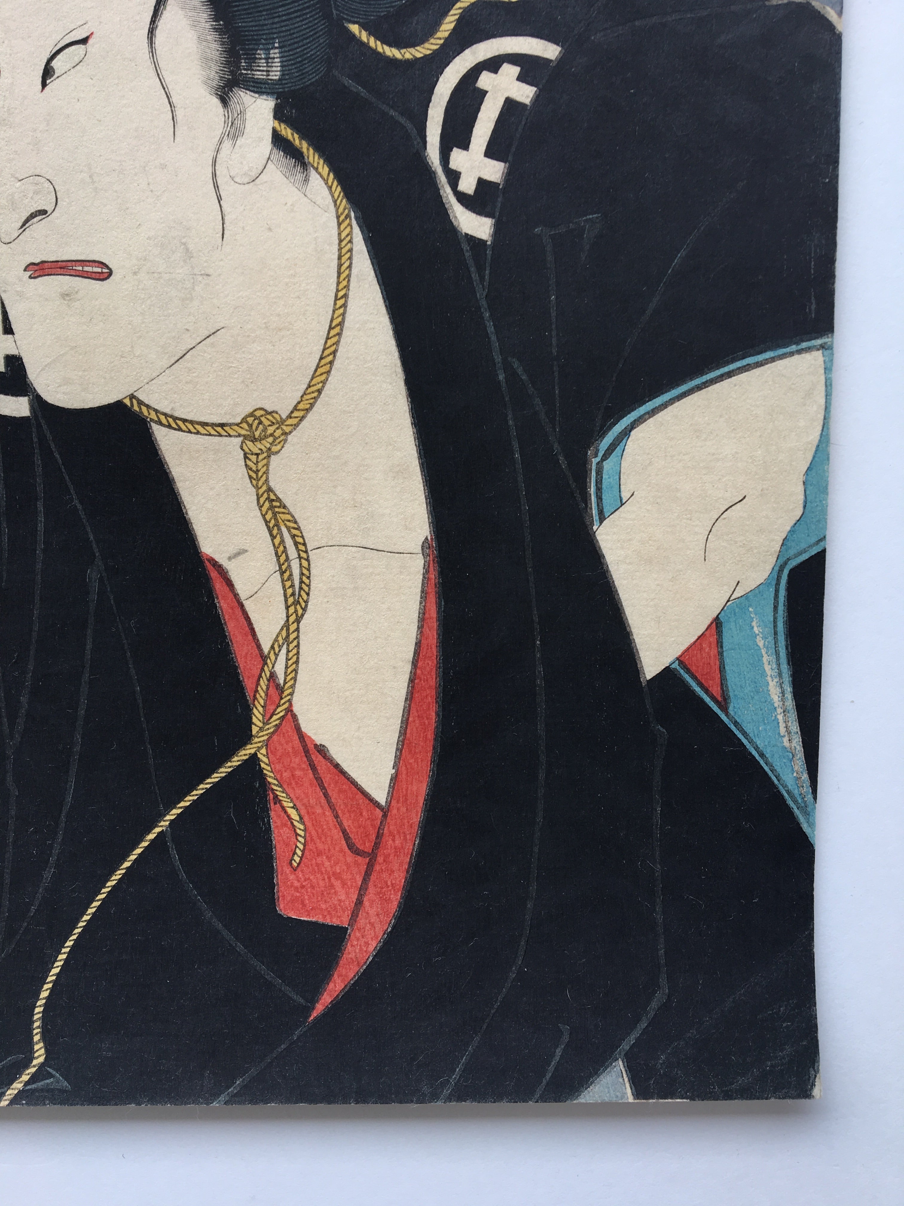 Actor Ichimura Uzaemon as Shirai Gonpachi, from the series Gohiiki... Hayaku mitai (Kunisada II, 1862)