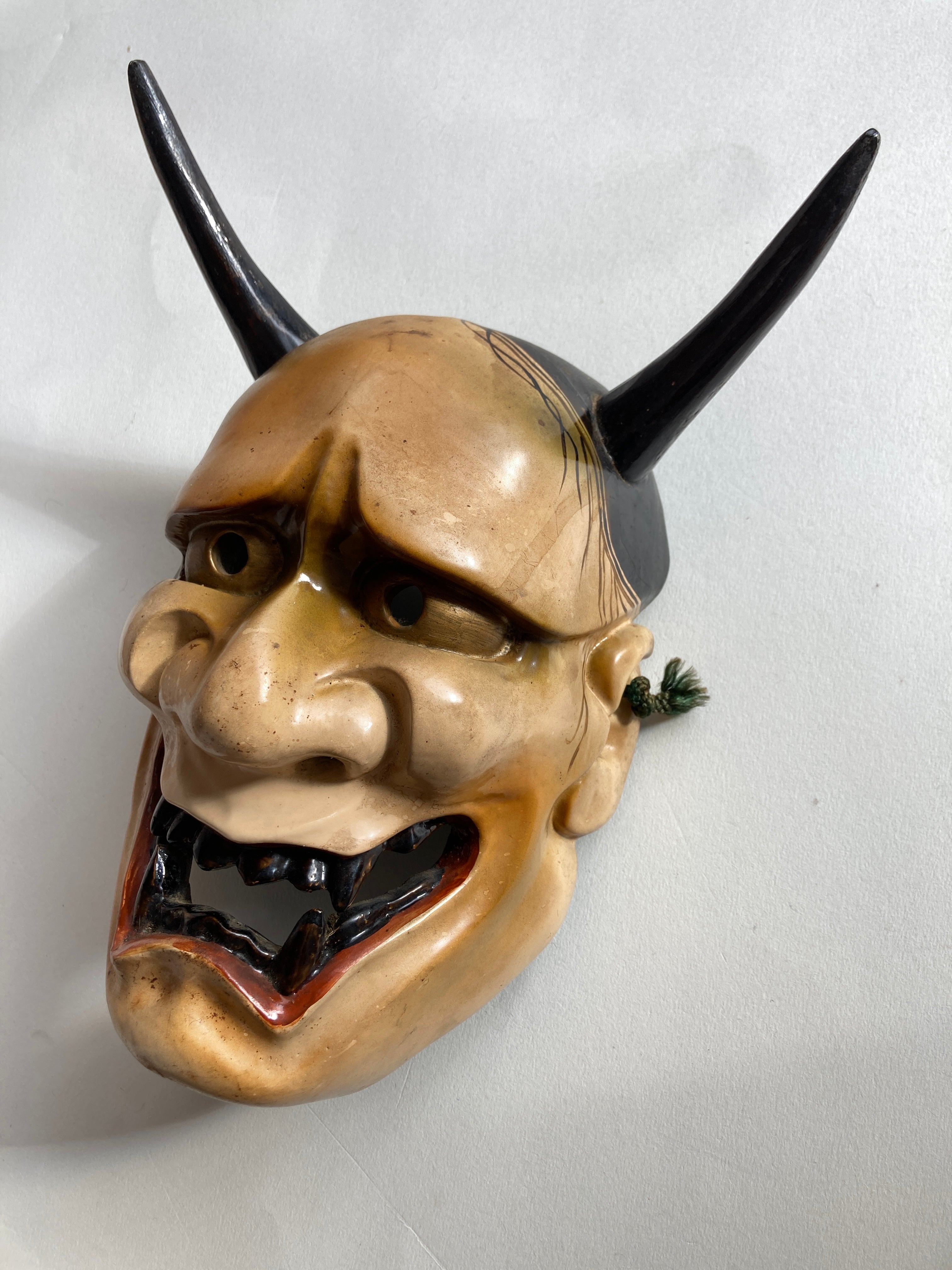 HANNYA Mask Carved in Wood.