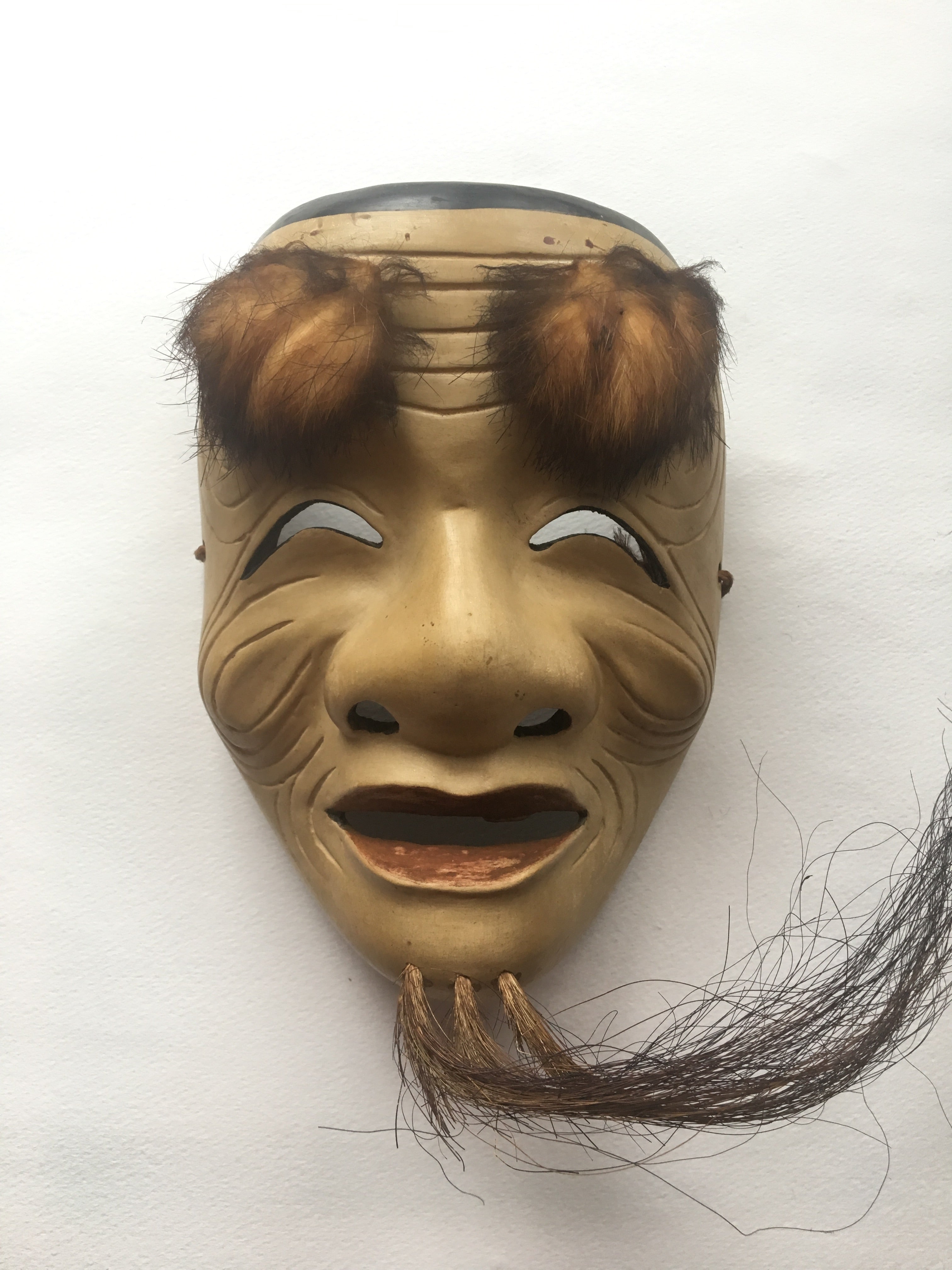 OKINA (old man) / Noh Mask by Enkei (with a paulownia box)