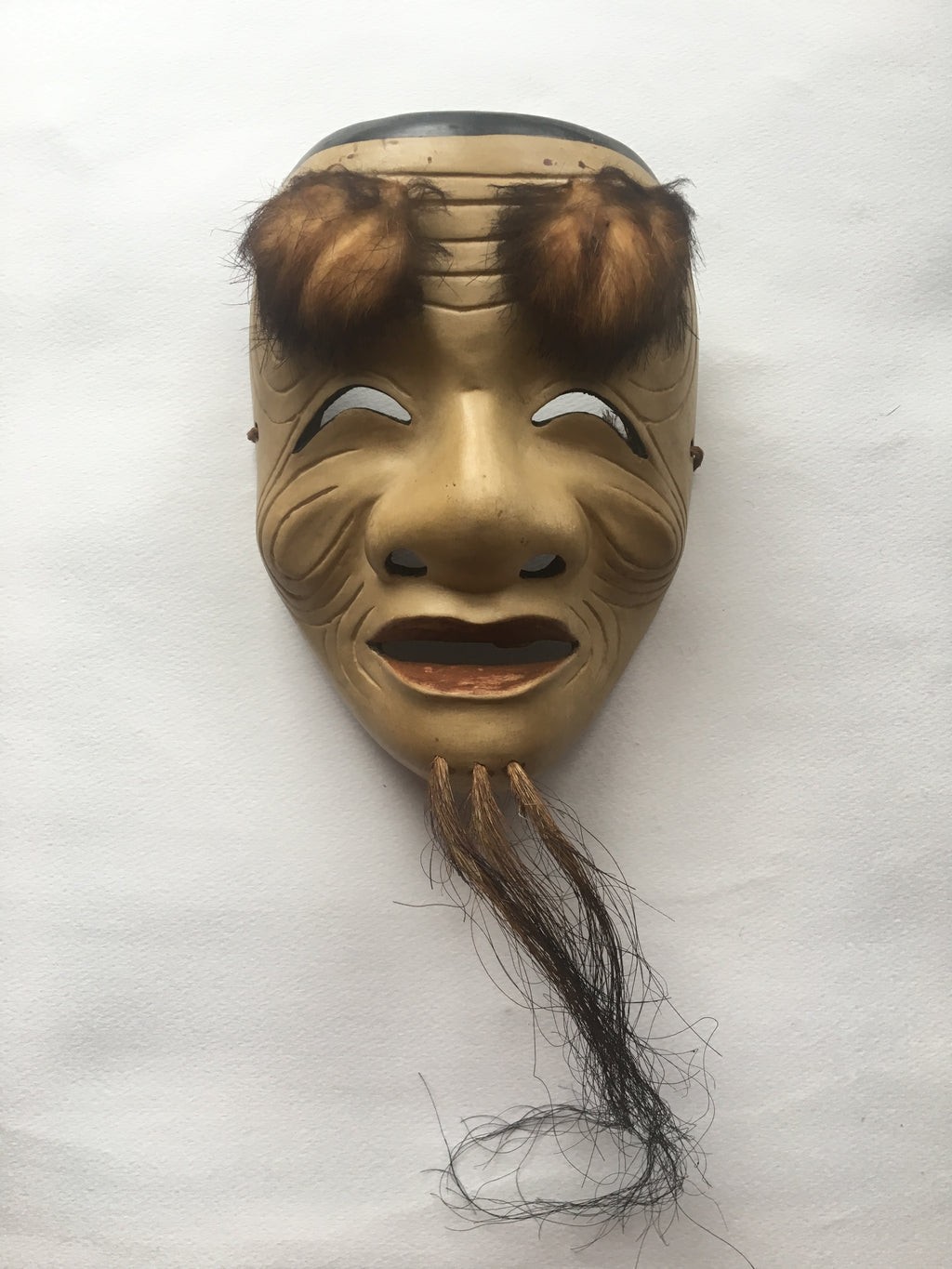 OKINA (old man) / Noh Mask by Enkei (with a paulownia box)