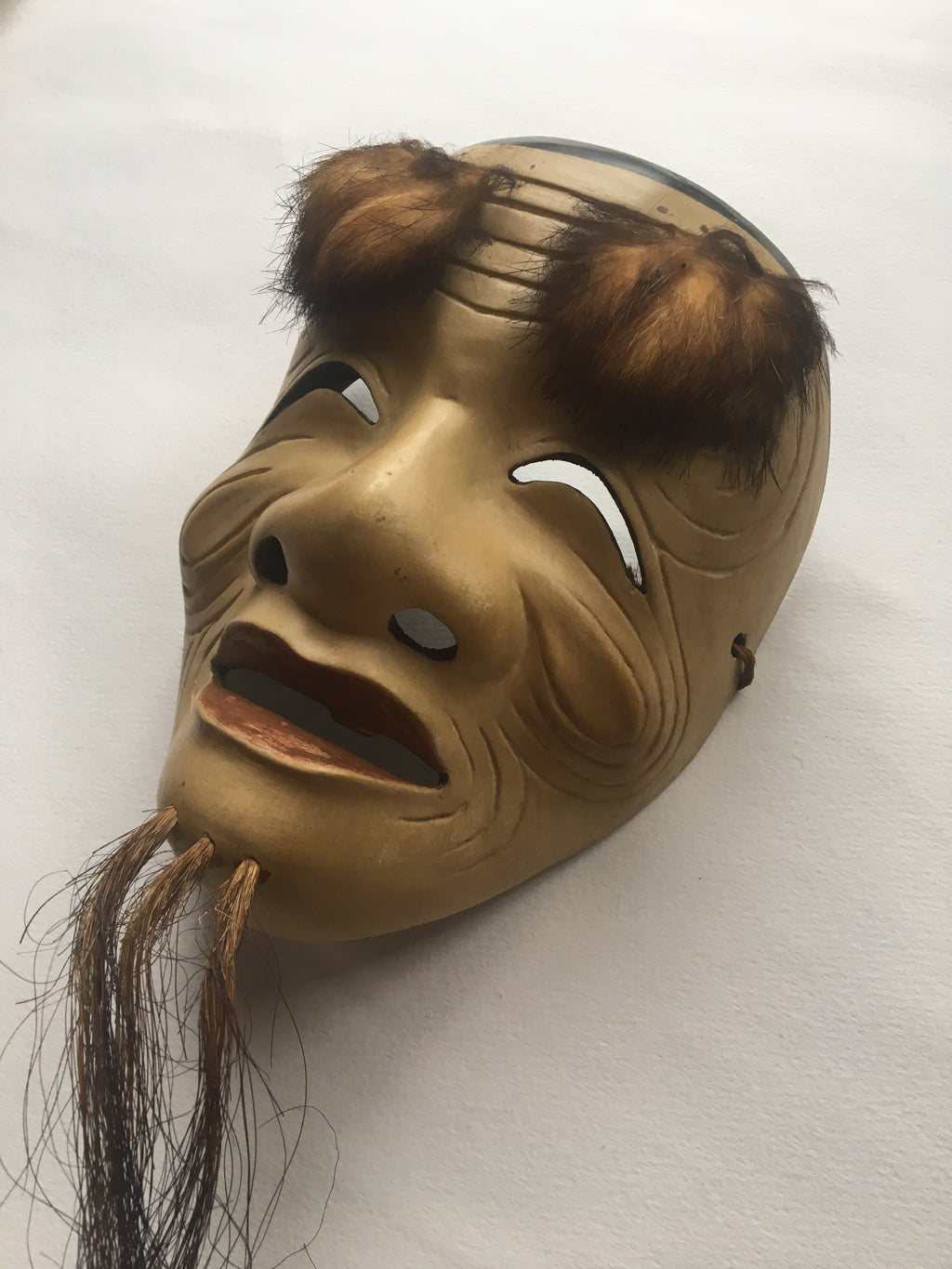 OKINA (old man) / Noh Mask by Enkei (with a paulownia box)