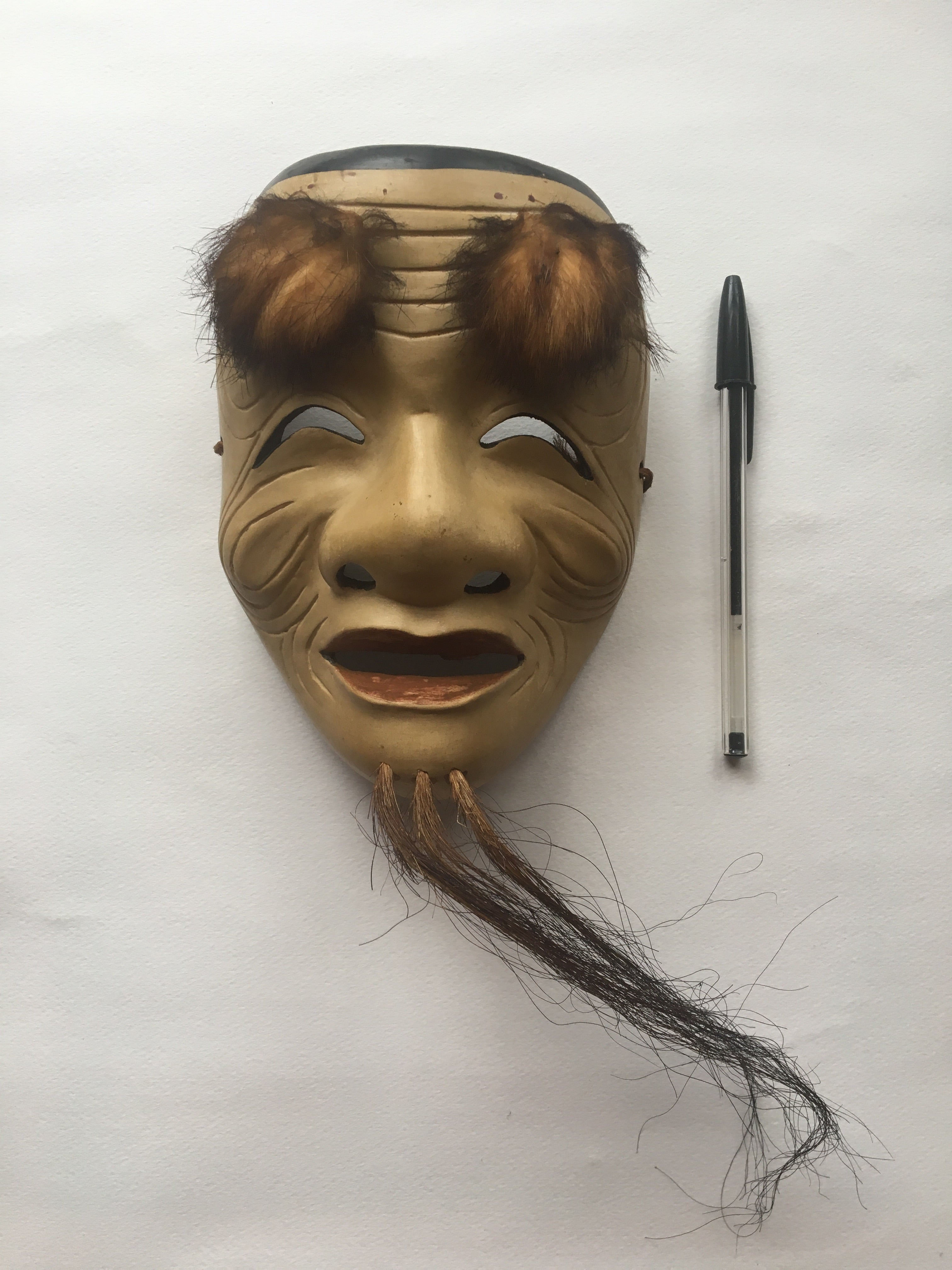 OKINA (old man) / Noh Mask by Enkei (with a paulownia box)