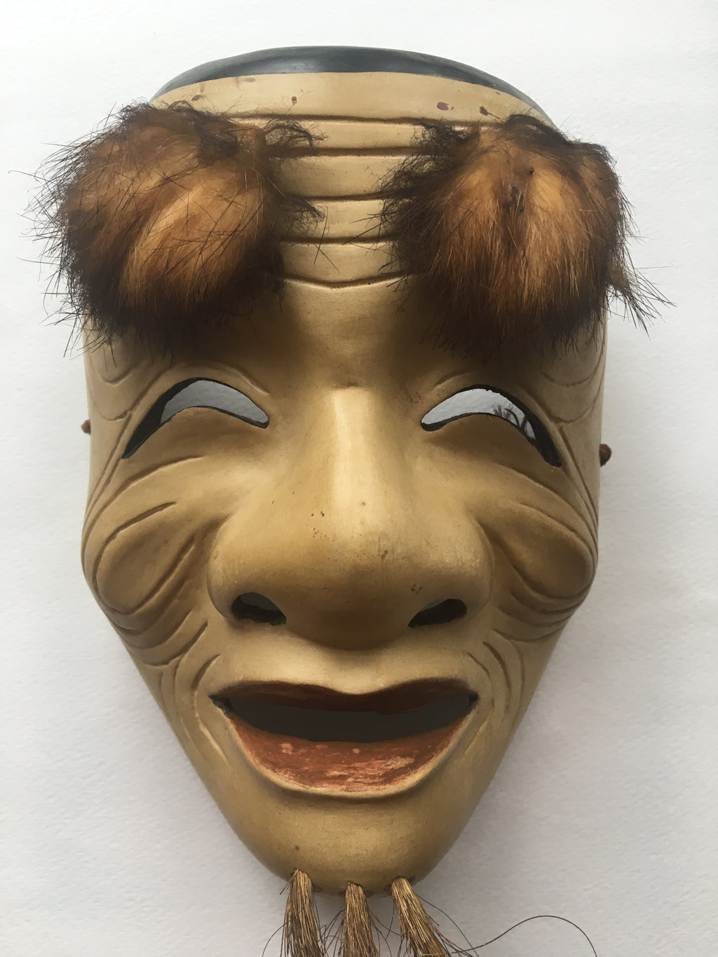 OKINA (old man) / Noh Mask by Enkei (with a paulownia box)
