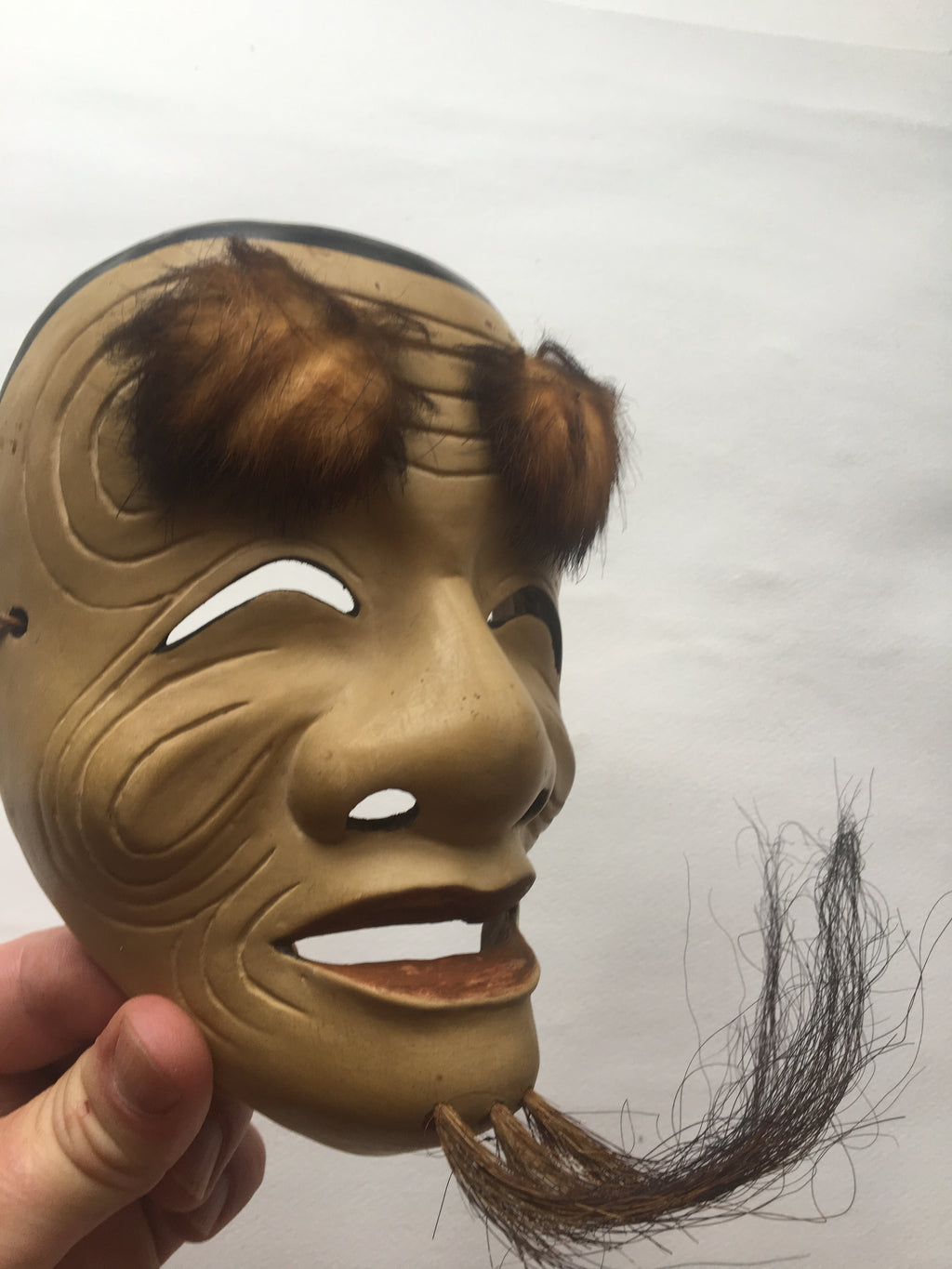 OKINA (old man) / Noh Mask by Enkei (with a paulownia box)