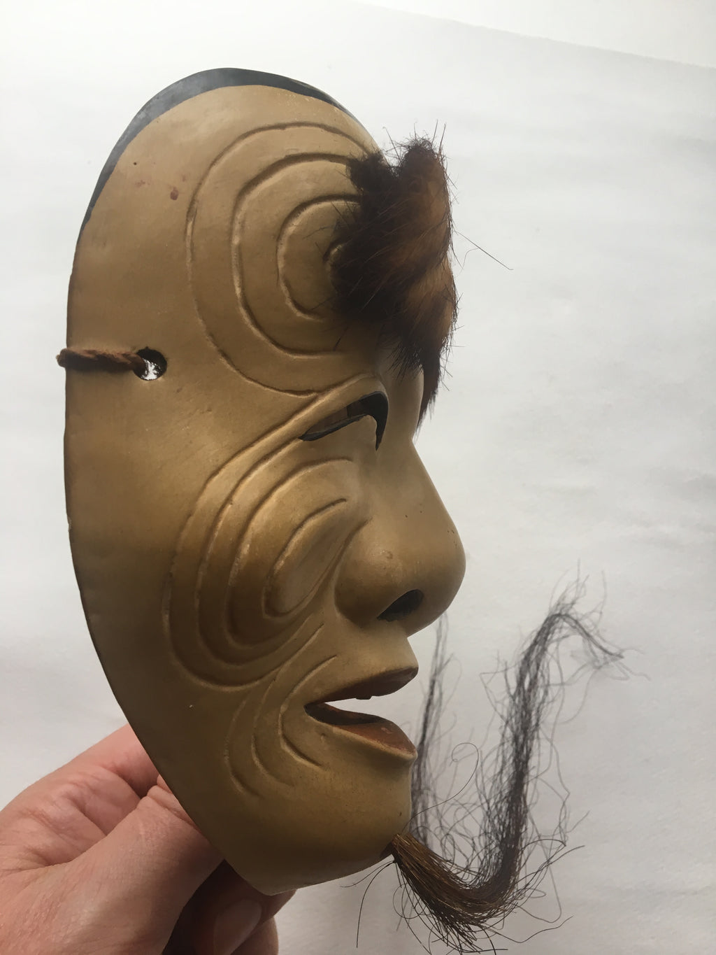 OKINA (old man) / Noh Mask by Enkei (with a paulownia box)