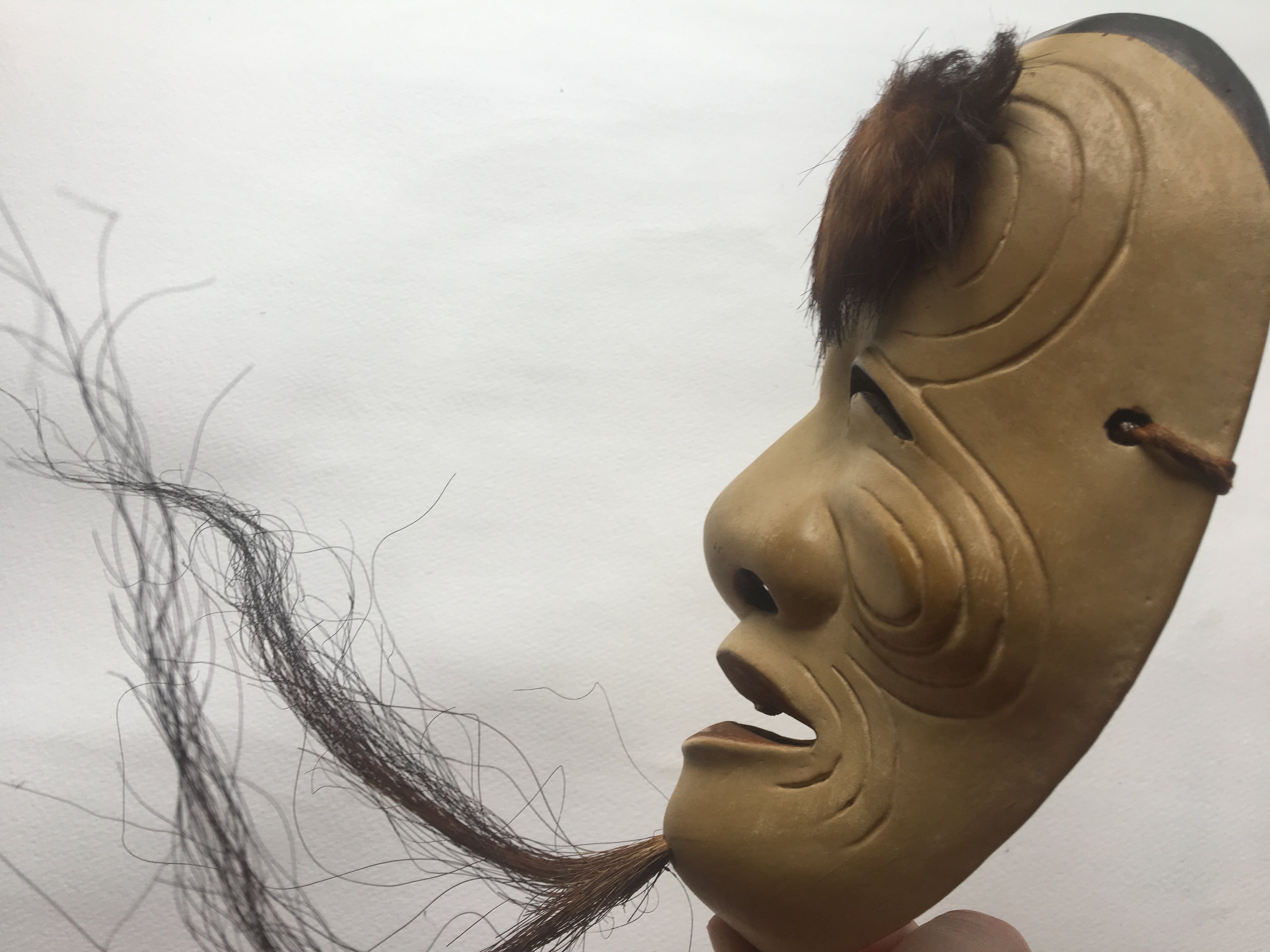 OKINA (old man) / Noh Mask by Enkei (with a paulownia box)