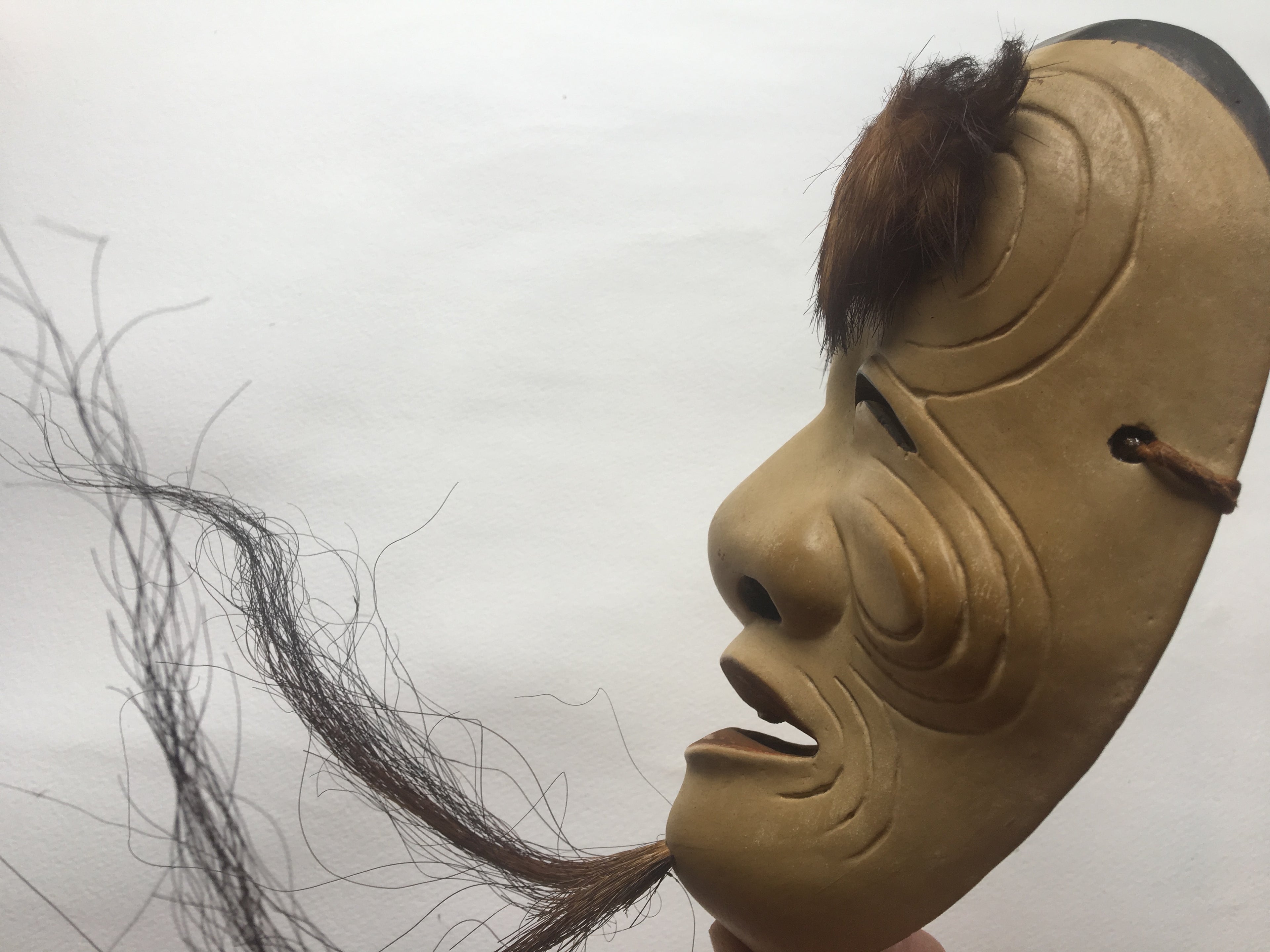 OKINA (old man) / Noh Mask by Enkei (with a paulownia box)