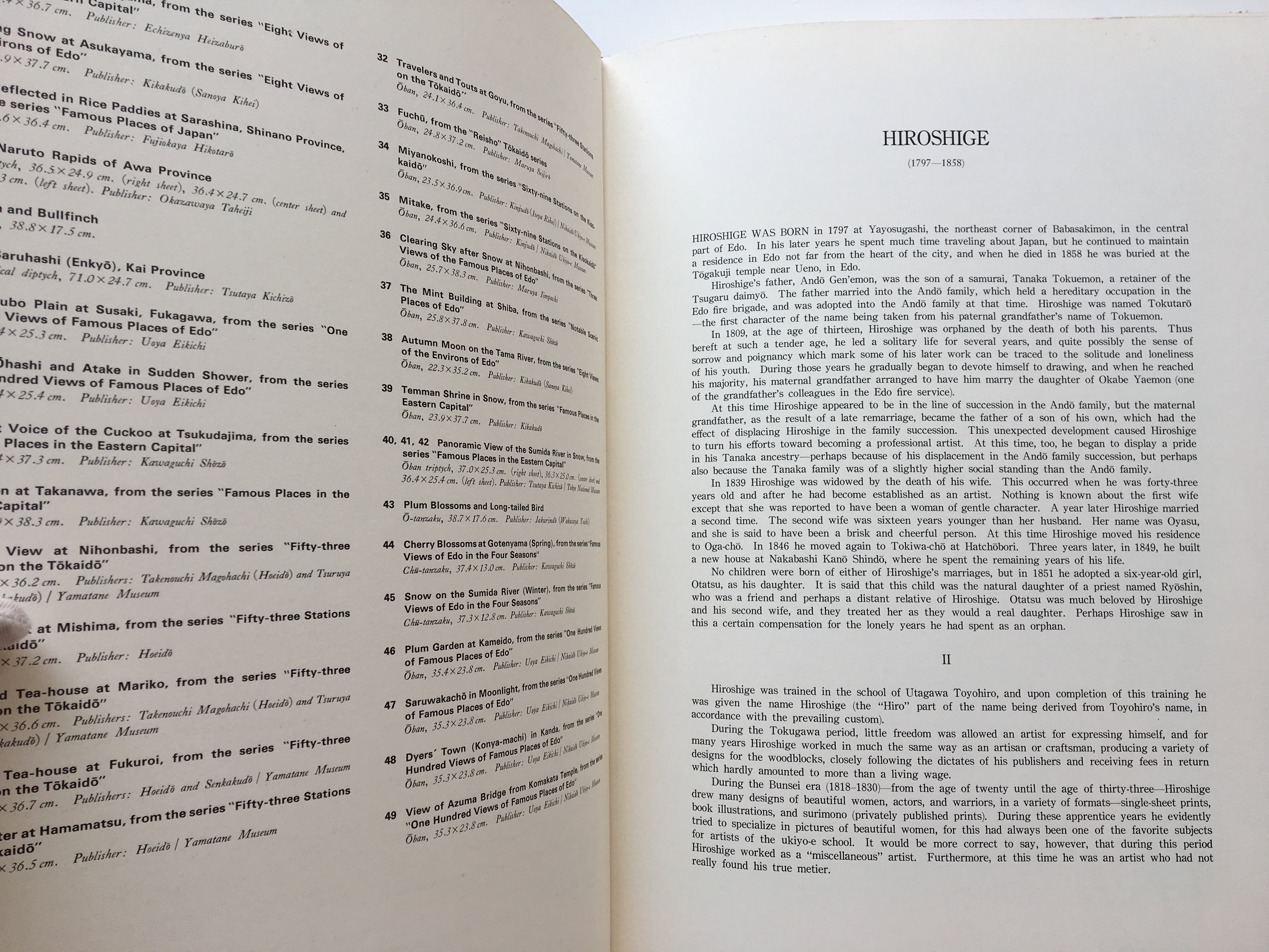 HIROSHIGE - Complete Colletion Ukiyo-e Print 6 Shueisha Edition